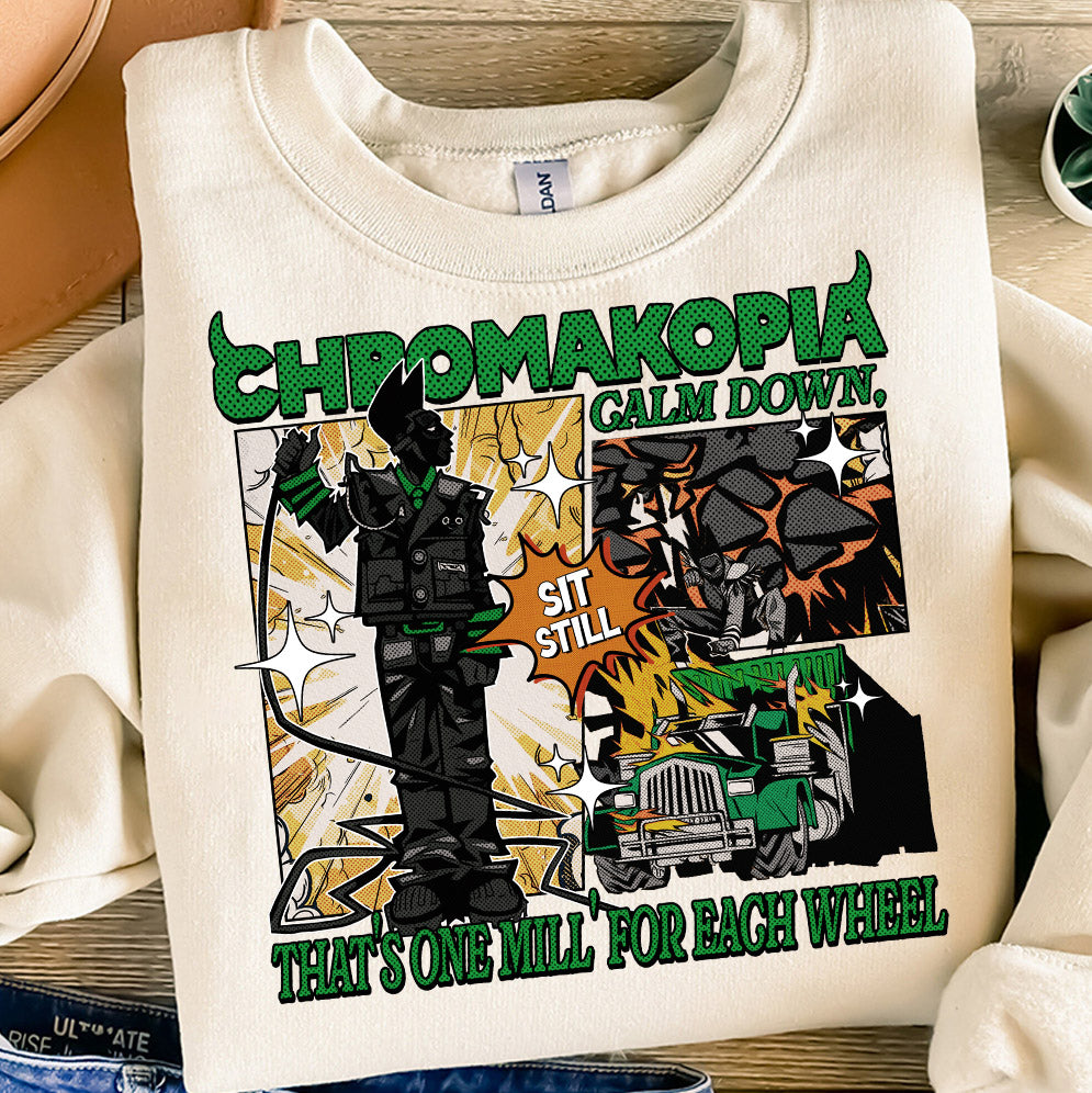 Chromakopia Shirt, Calm Down Sit Still, Retro Comic Rap Hiphop, Music Song Lyrics Fan Gift