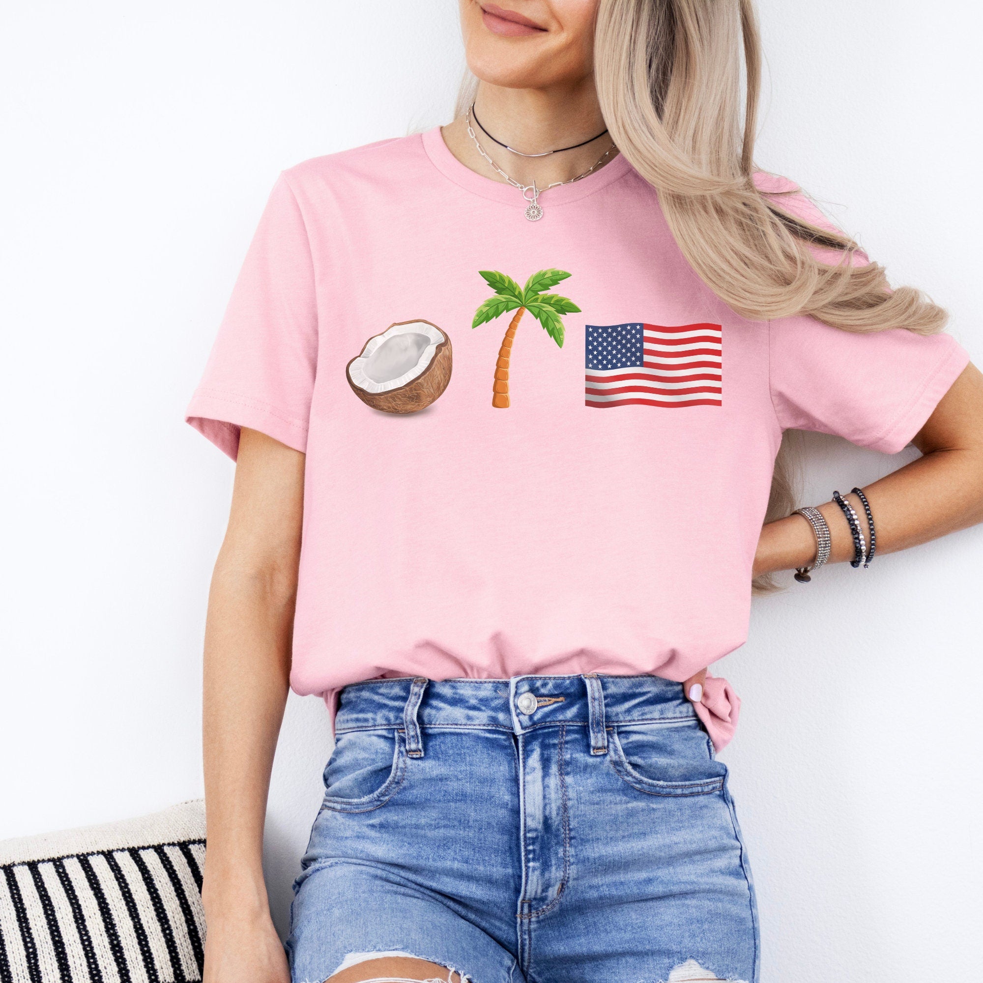 Coconut Palm Tree Emoji President Kamala Harris Shirt, 2024 Election T-shirt, Coconut Meme Emoji top, Madam President tee  TD2907 04