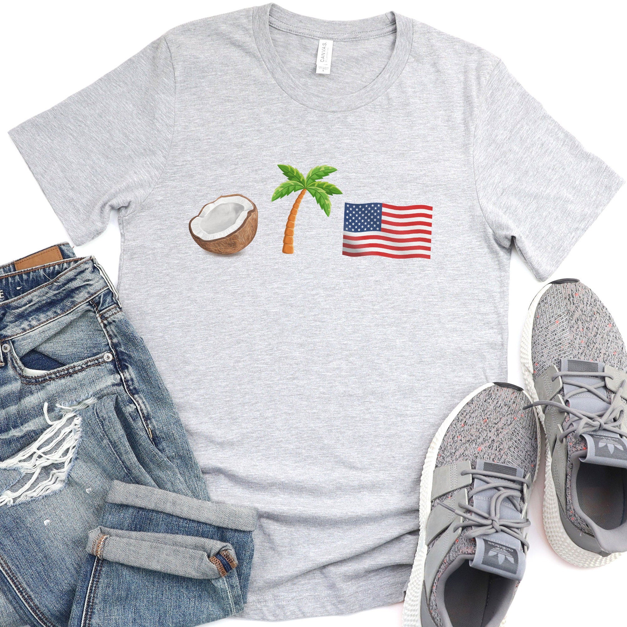 Coconut Palm Tree Emoji President Kamala Harris Shirt, 2024 Election T-shirt, Coconut Meme Emoji top, Madam President tee  TD2907 04