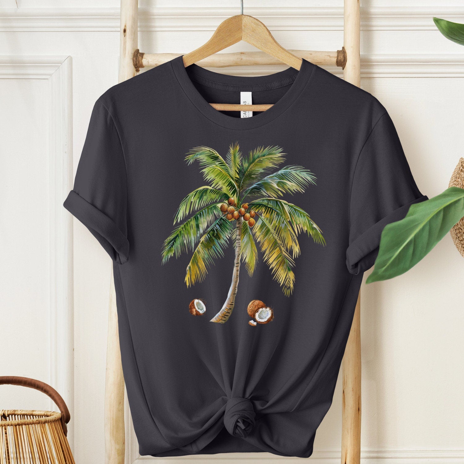 Coconut Tree Shirt, Coconut Shirt, Unisex Graphic Tee, Pina Colada Summer Shirt, Palm Tree and Coconut Summer Shirt, Trending Meme Shirt NC2707 04