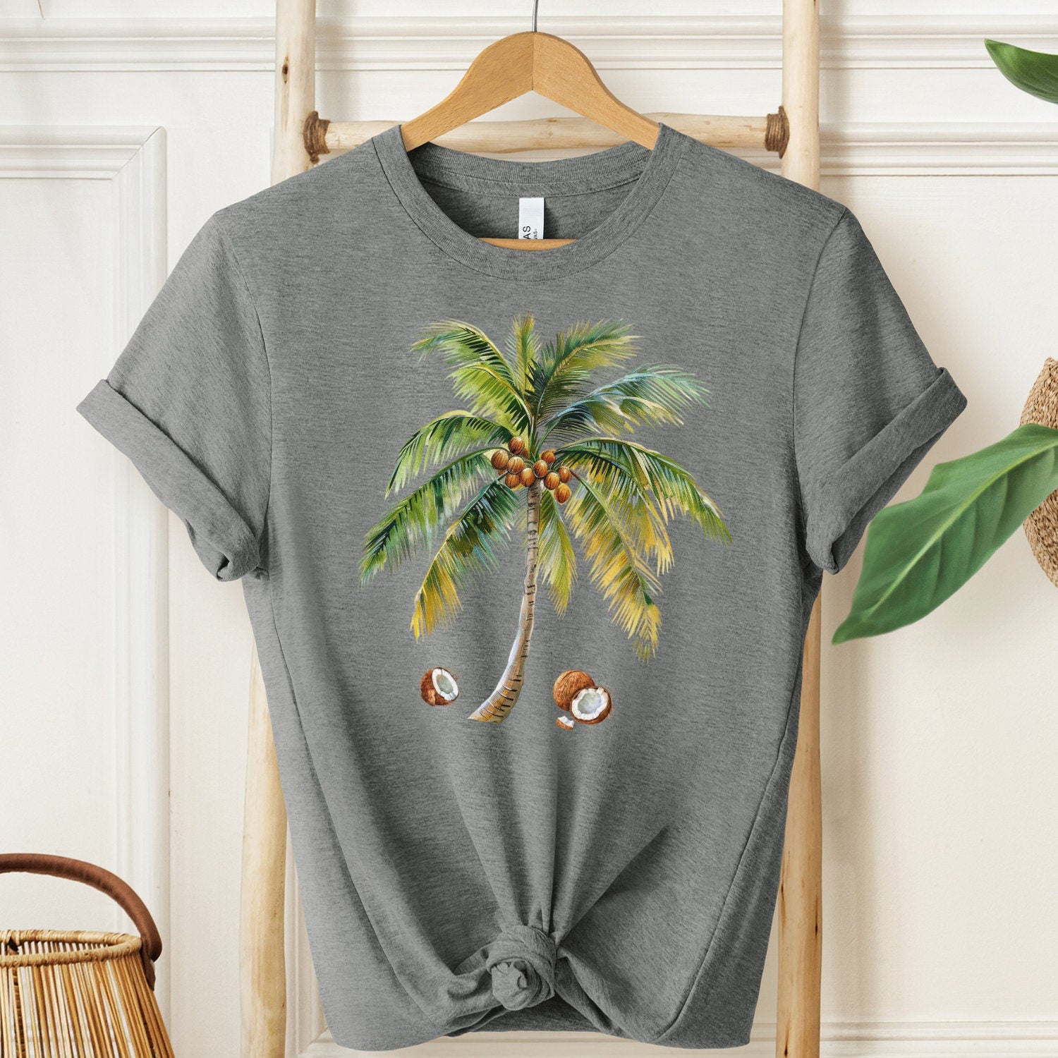 Coconut Tree Shirt, Coconut Shirt, Unisex Graphic Tee, Pina Colada Summer Shirt, Palm Tree and Coconut Summer Shirt, Trending Meme Shirt NC2707 04