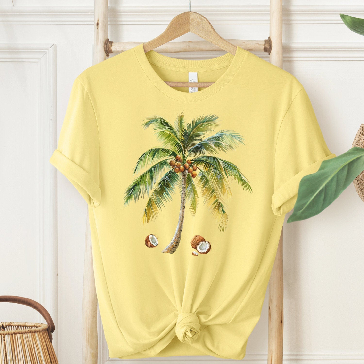 Coconut Tree Shirt, Coconut Shirt, Unisex Graphic Tee, Pina Colada Summer Shirt, Palm Tree and Coconut Summer Shirt, Trending Meme Shirt NC2707 04