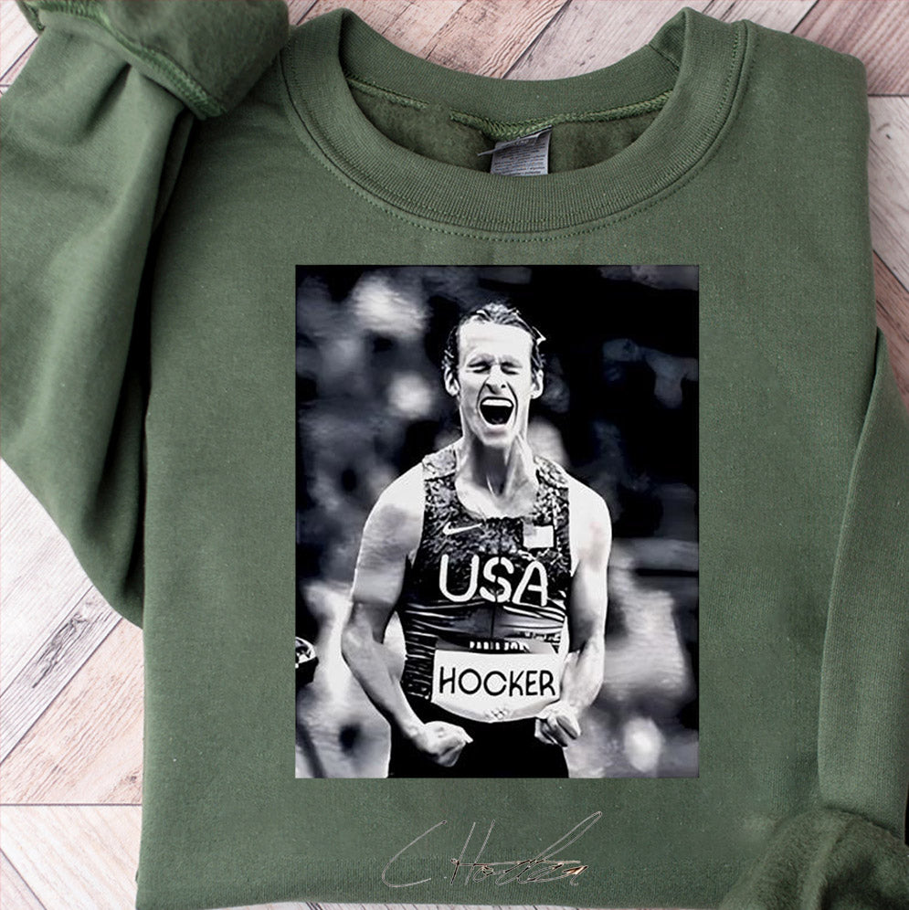 Cole Hocker Olympic Photo Signature T-shirt, Sweatshirt, Hoodie