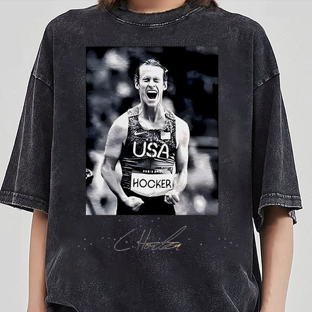 Cole Hocker Olympic Photo Signature T-shirt, Sweatshirt, Hoodie