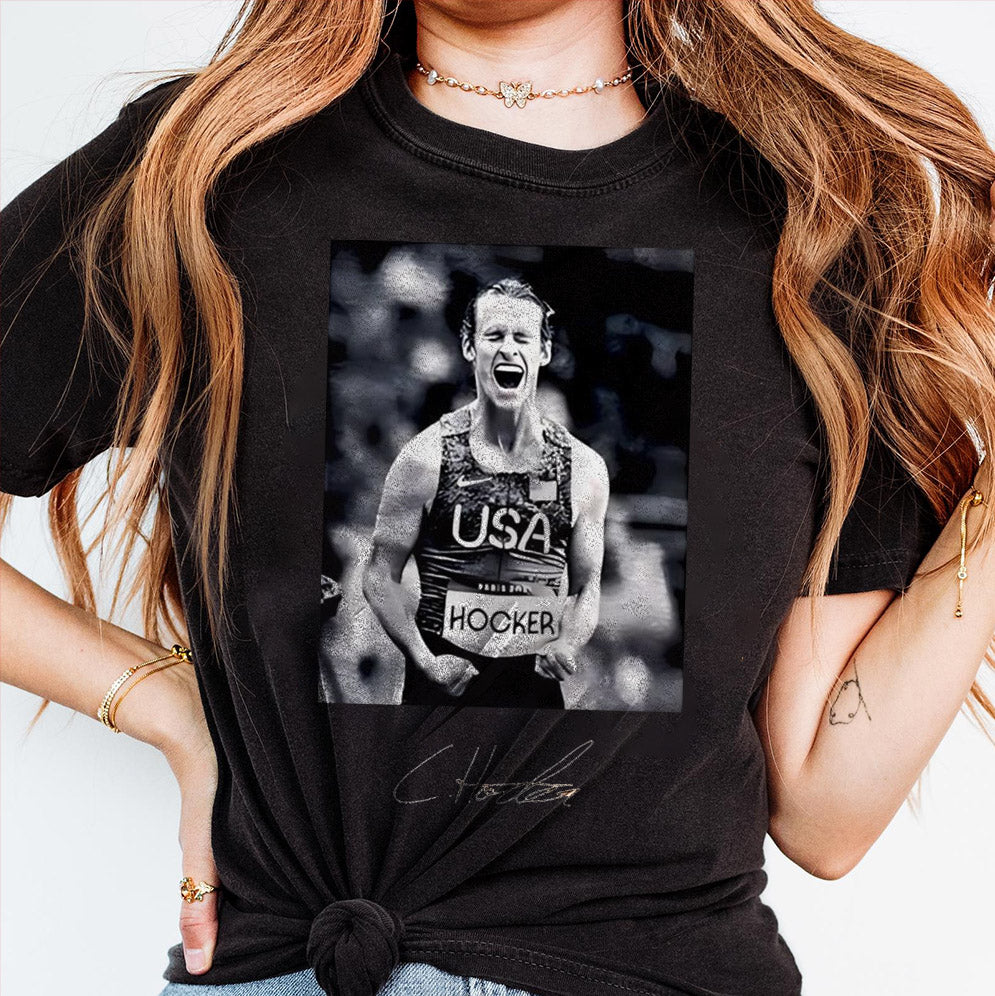 Cole Hocker Olympic Photo Signature T-shirt, Sweatshirt, Hoodie