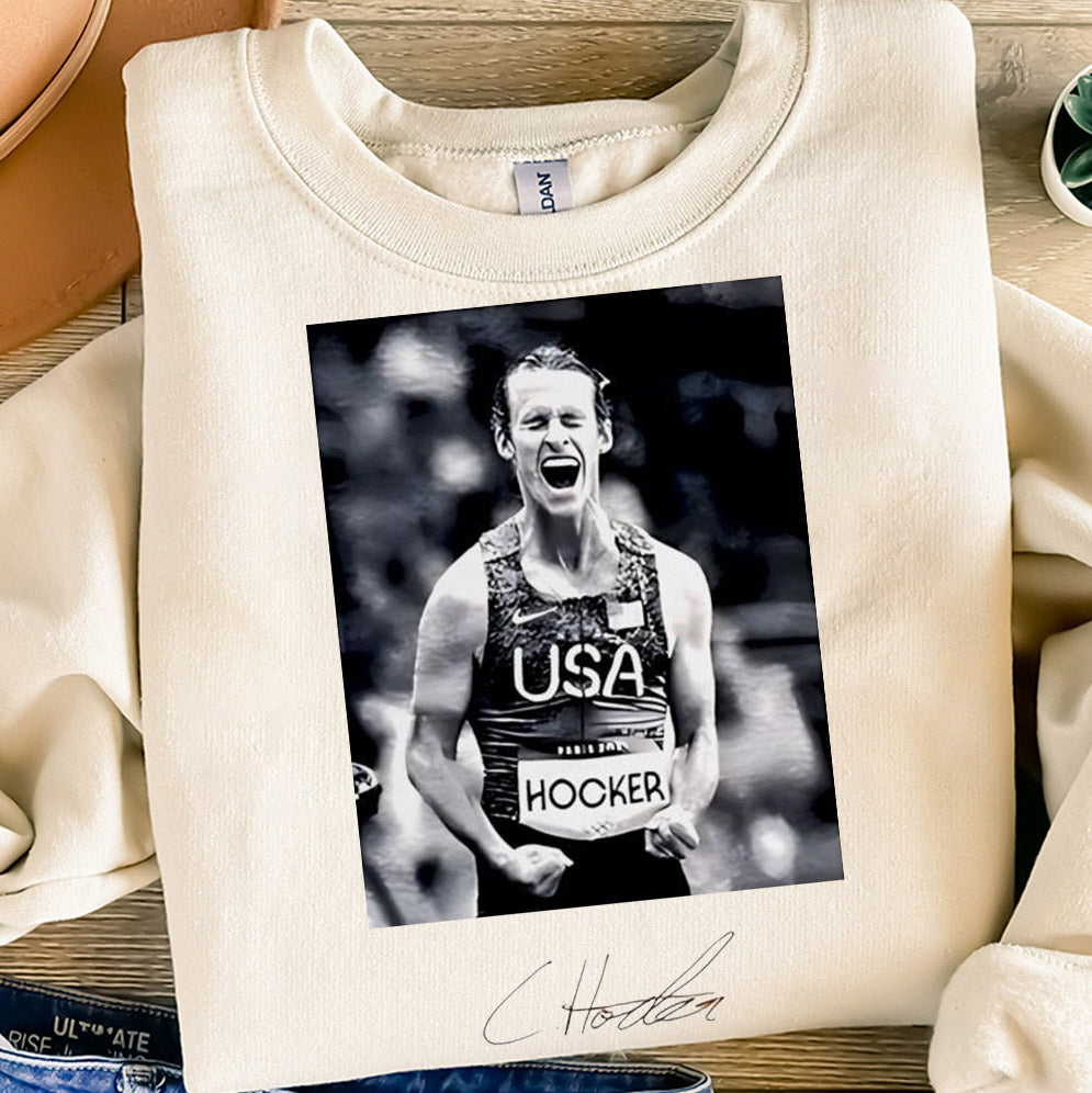 Cole Hocker Olympic Photo Signature T-shirt, Sweatshirt, Hoodie