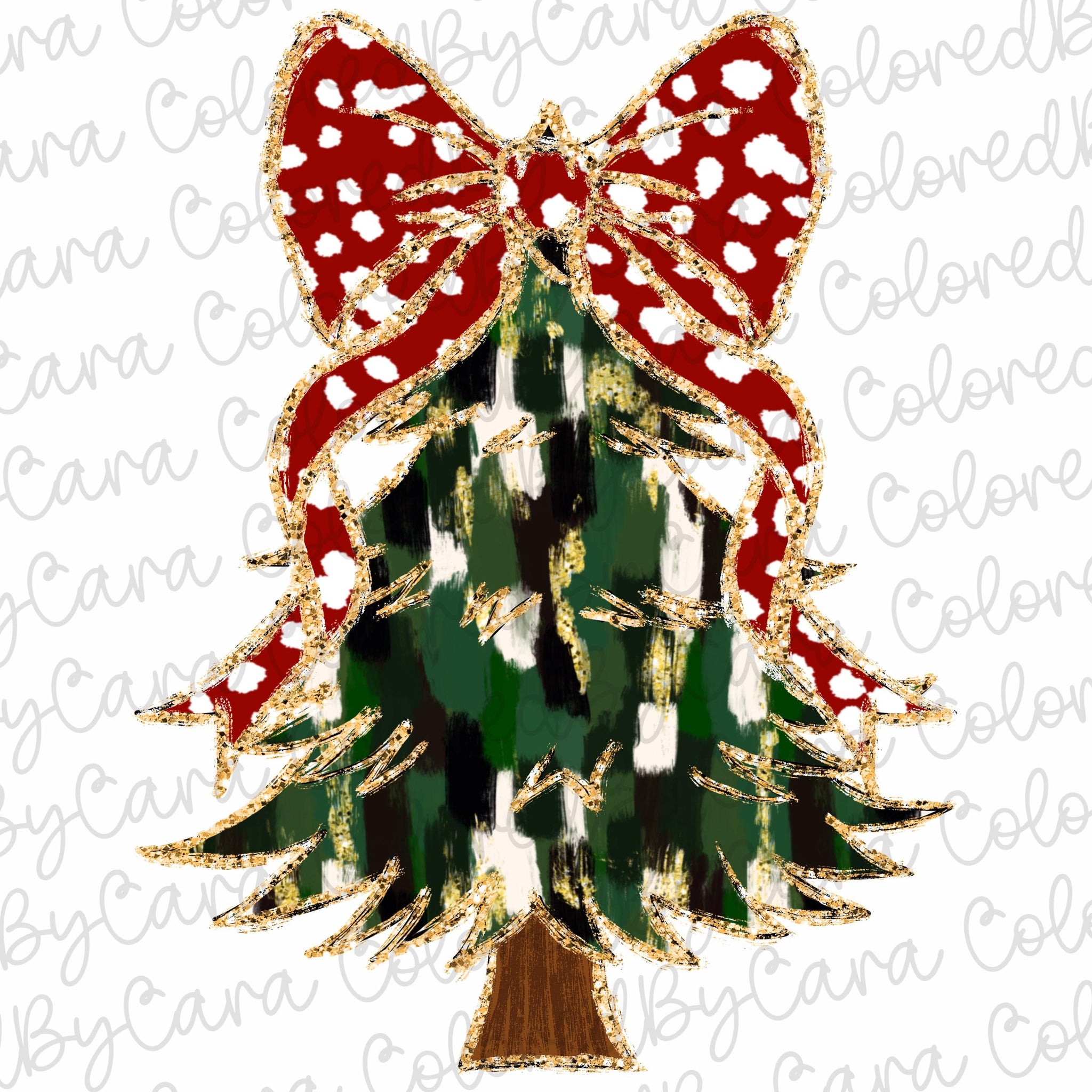 Colorful Coquette glitter Christmas png girls Christmas tree design dtf Christmas girls winter png kids santa design bow acrylic brushstroke 5 SCU