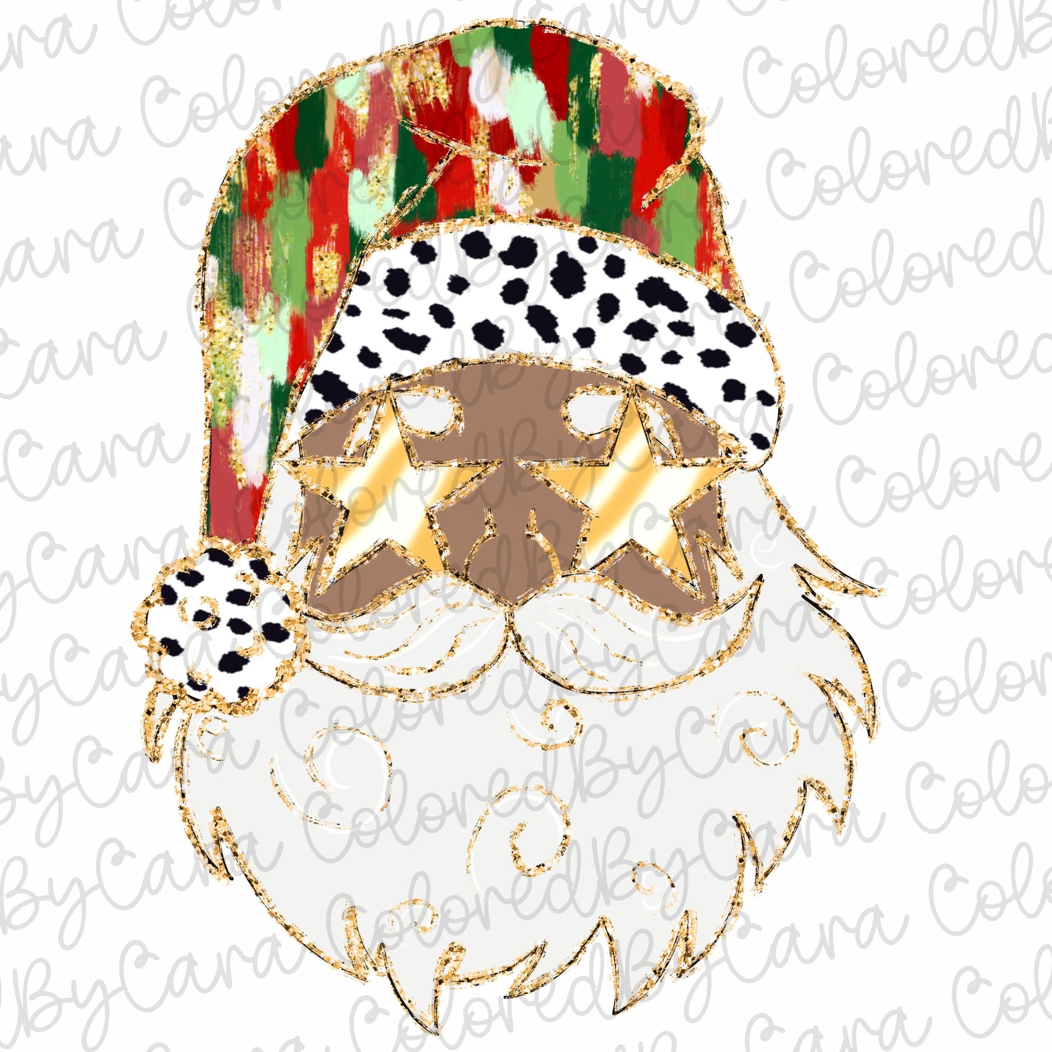 Colorful Coquette glitter Santa png girls brushstroke santa design dtf Christmas girls winter png kids santa design bow acrylic brushstroke 1 SCU