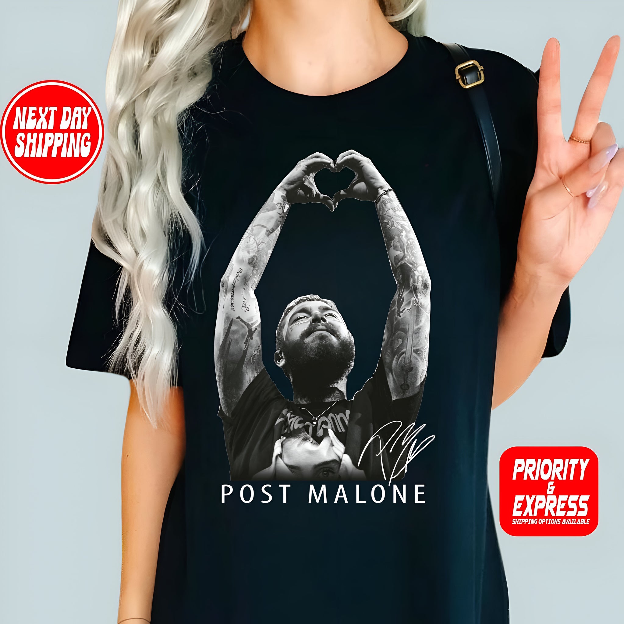   Black Post Malone Music Rap Vintage Graphic Shirt, Post Malone Tour Rapper Gift, Posty Tee, Rapper, Love Rapper Tshirt  MS2007 12