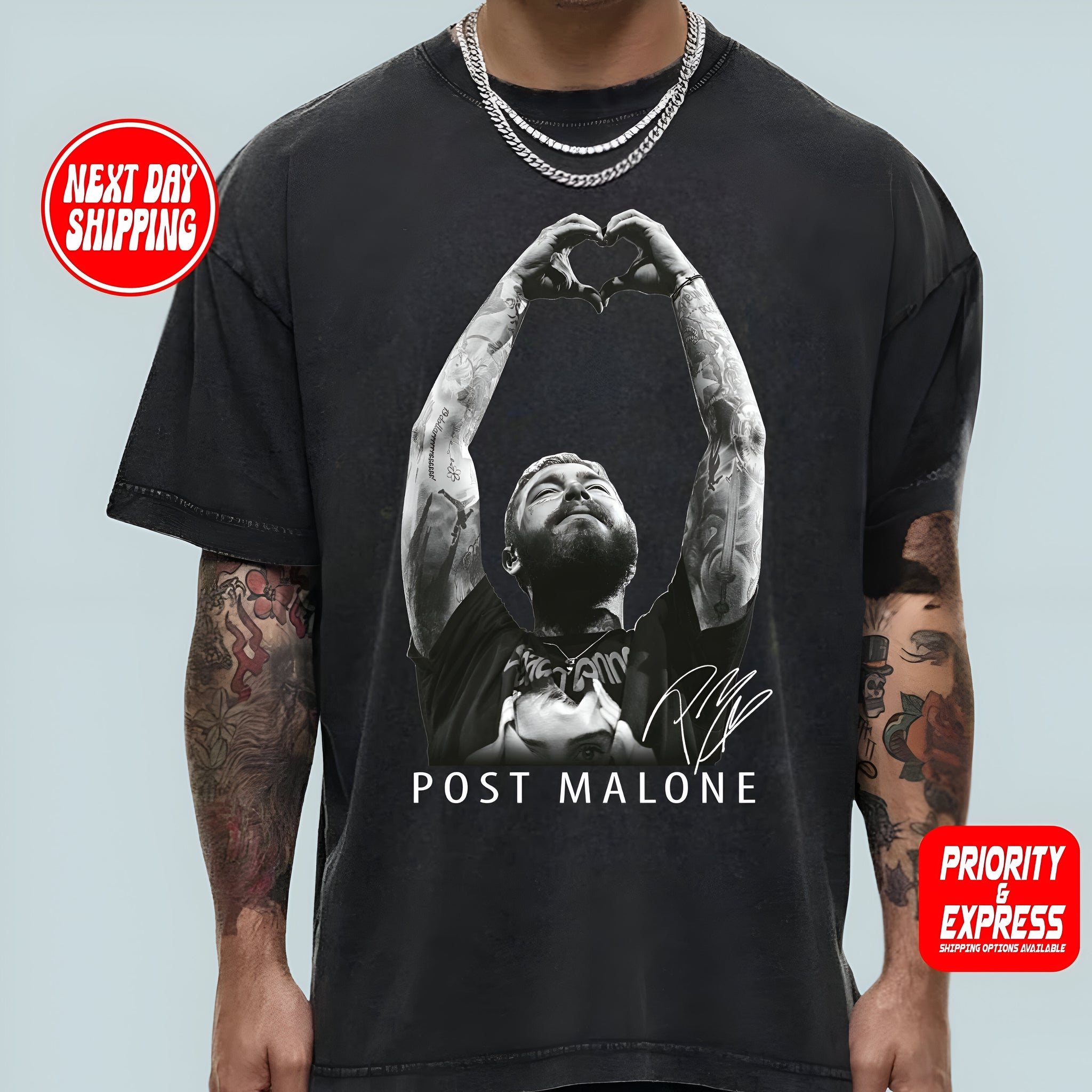   Black Post Malone Music Rap Vintage Graphic Shirt, Post Malone Tour Rapper Gift, Posty Tee, Rapper, Love Rapper Tshirt  MS2007 12