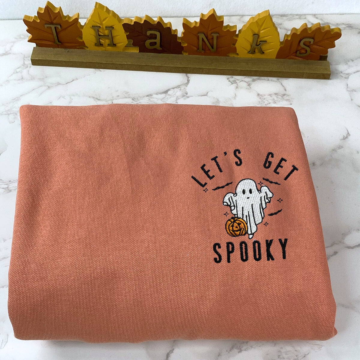 Comfort Color? Spooky Season Crewneck, Let's Get Spooky Embroidered Halloween Sweatshirts, Hoodie EMHA2608