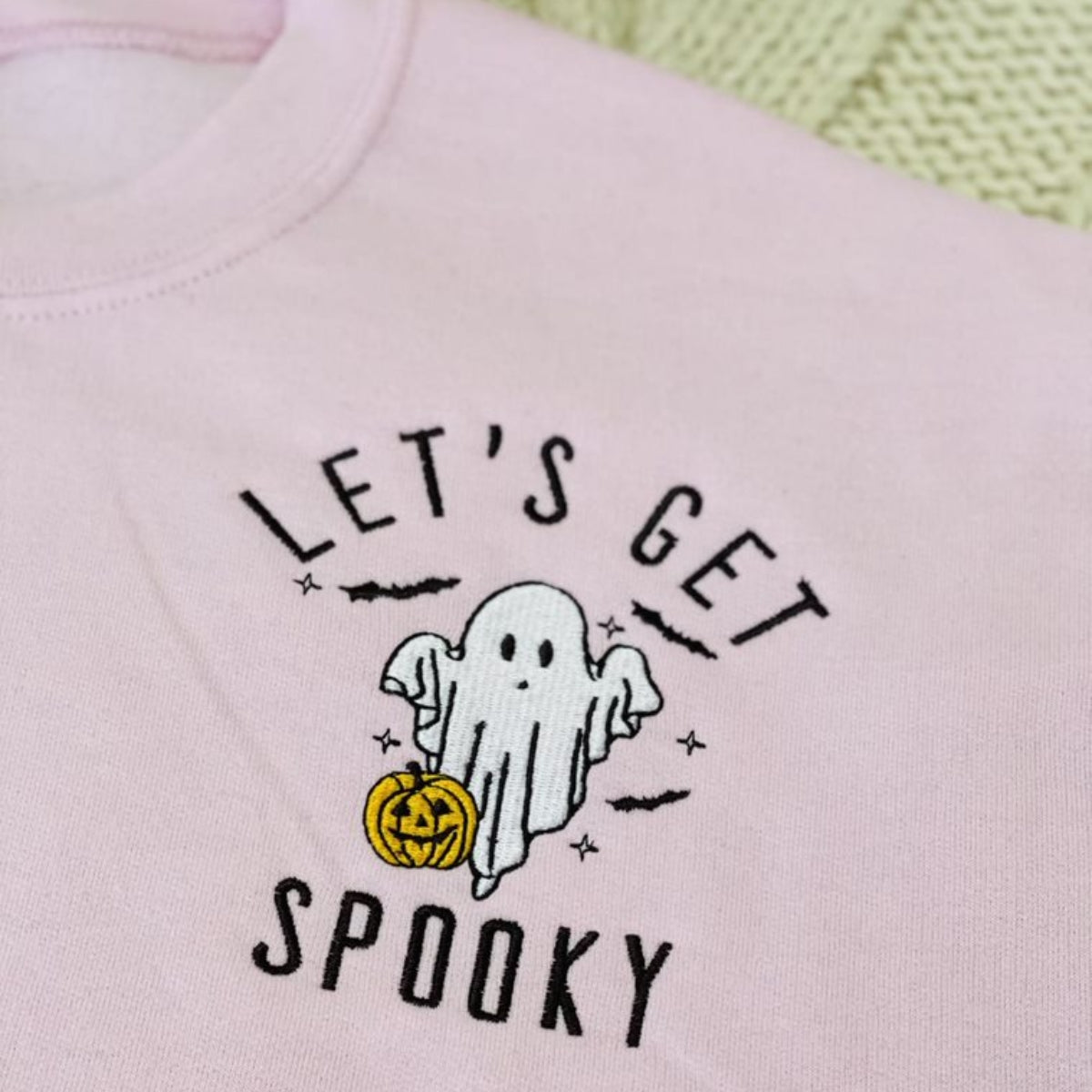 Comfort Color? Spooky Season Crewneck, Let's Get Spooky Embroidered Halloween Sweatshirts, Hoodie EMHA2608