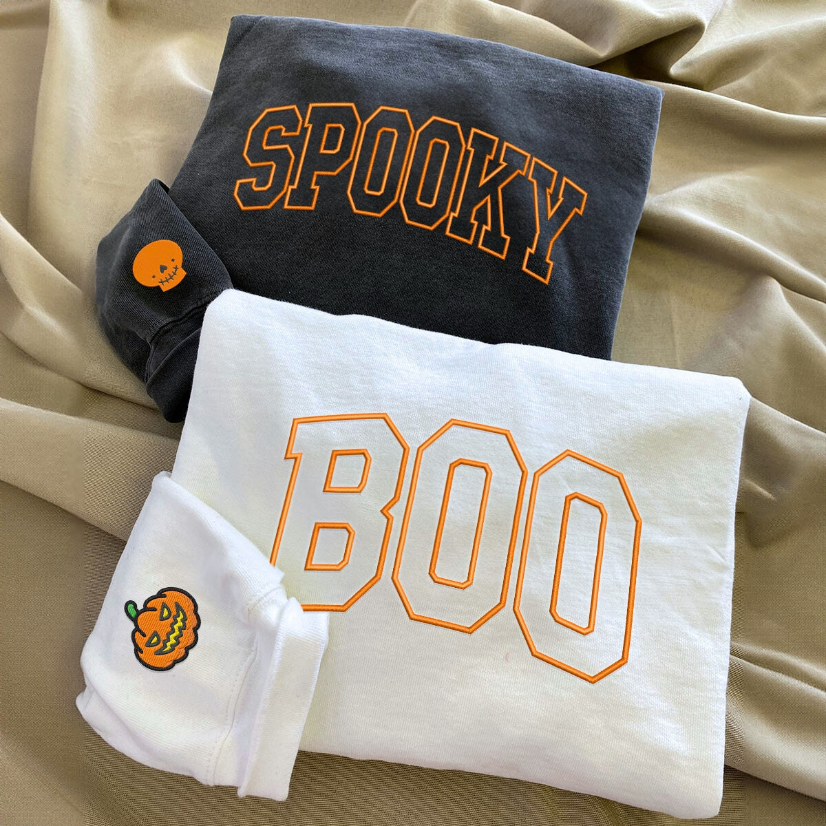 Comfort Colors? Embroidered Boo Spooky Halloween T-Shirt or Sweatshirt EMHA2608