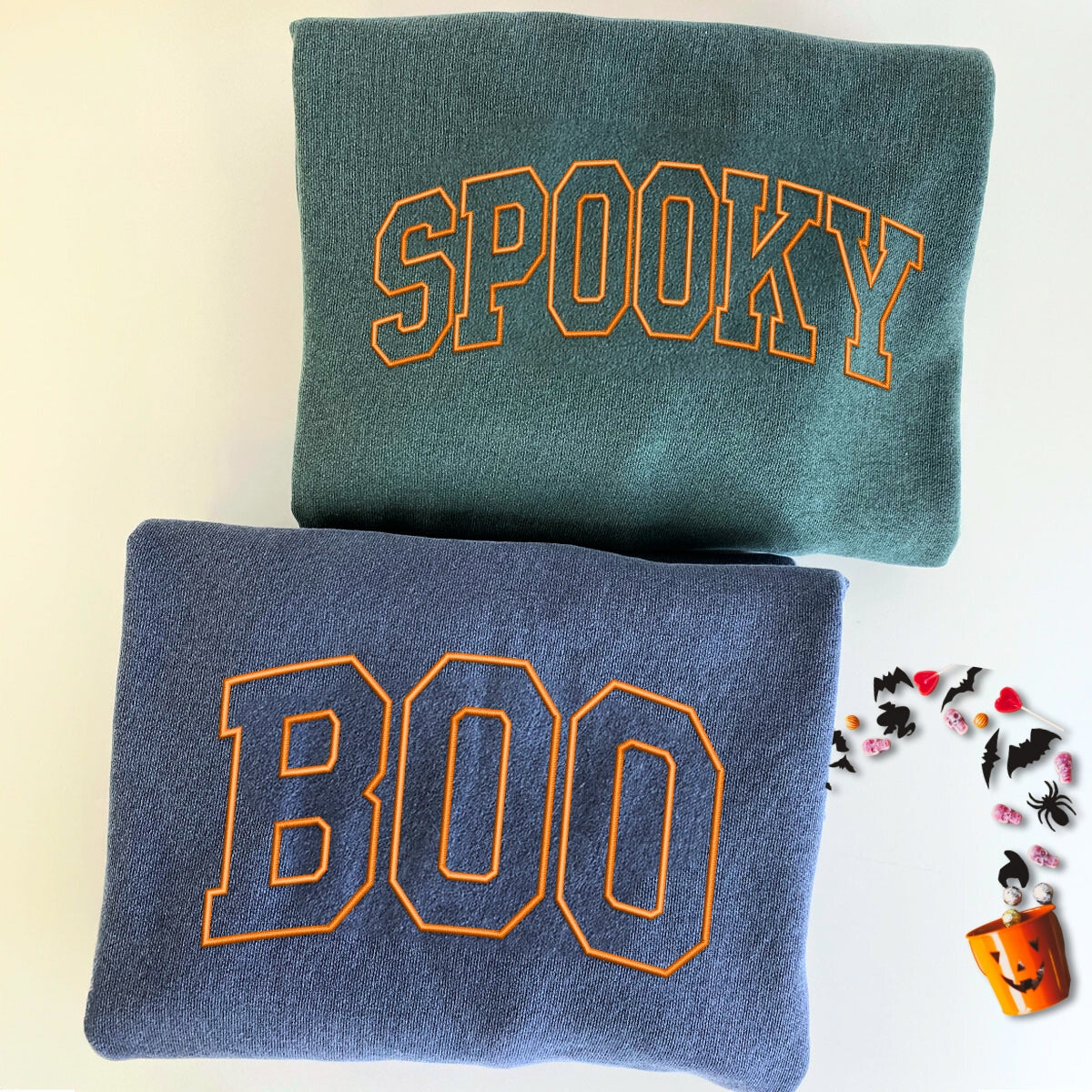 Comfort Colors? Embroidered Boo Spooky Halloween T-Shirt or Sweatshirt EMHA2608