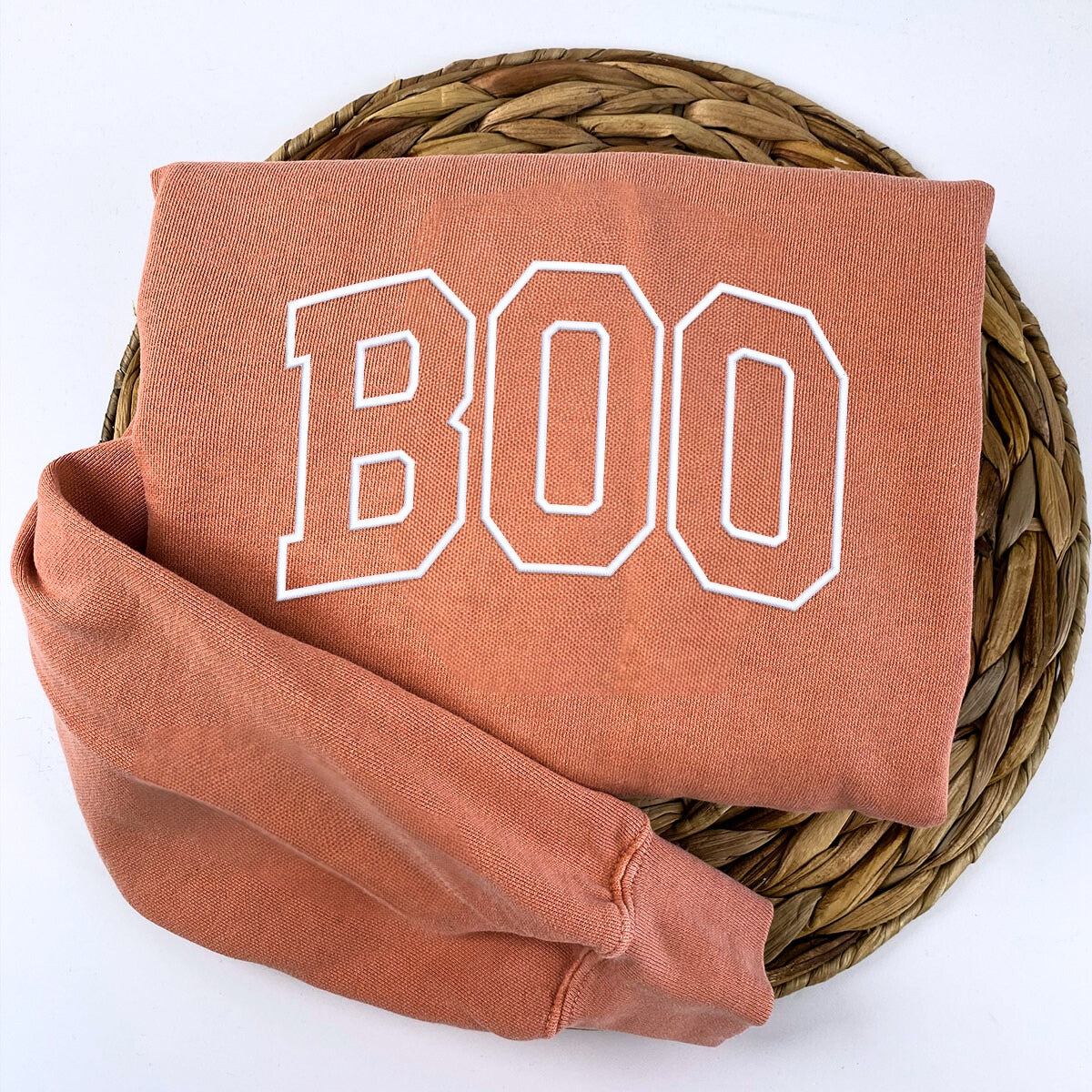 Comfort Colors? Embroidered Boo Spooky Halloween T-Shirt or Sweatshirt EMHA2608