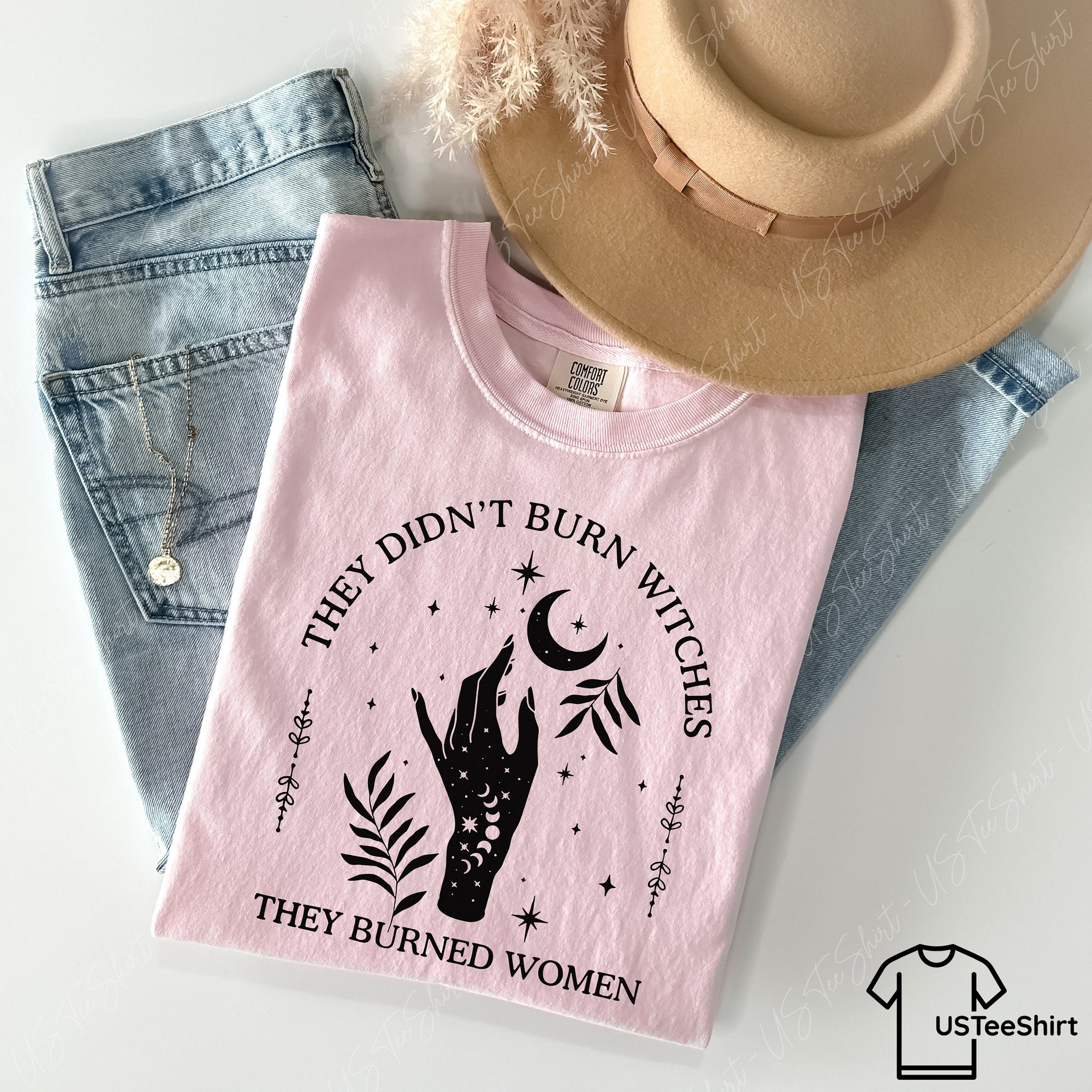  Witchy Shirt for Women, They Didn't Burn Witches They Burned Women, Feminist Witch Shirt, Witchy Gifts, Womens Mystic Shirt HW2607 18