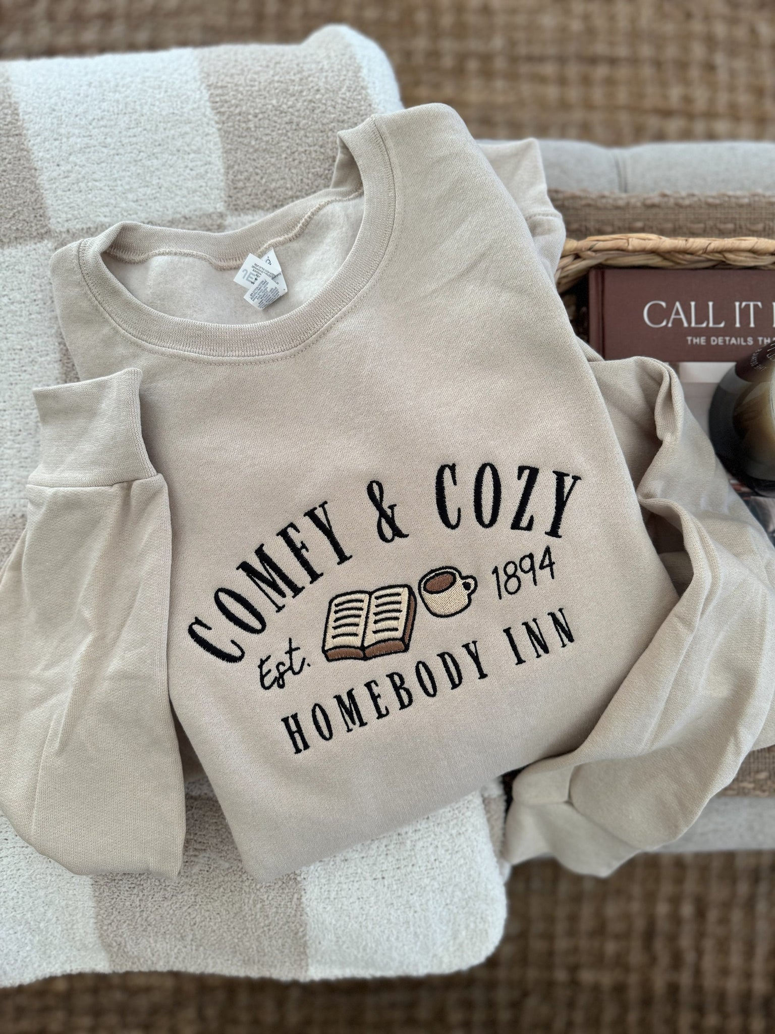 Comfy & Cozy  Homebody Inn Sweatshirt -- Embroidered Sweatshirt, Travel Sweatshirt, Gifts for Her  EM1809S