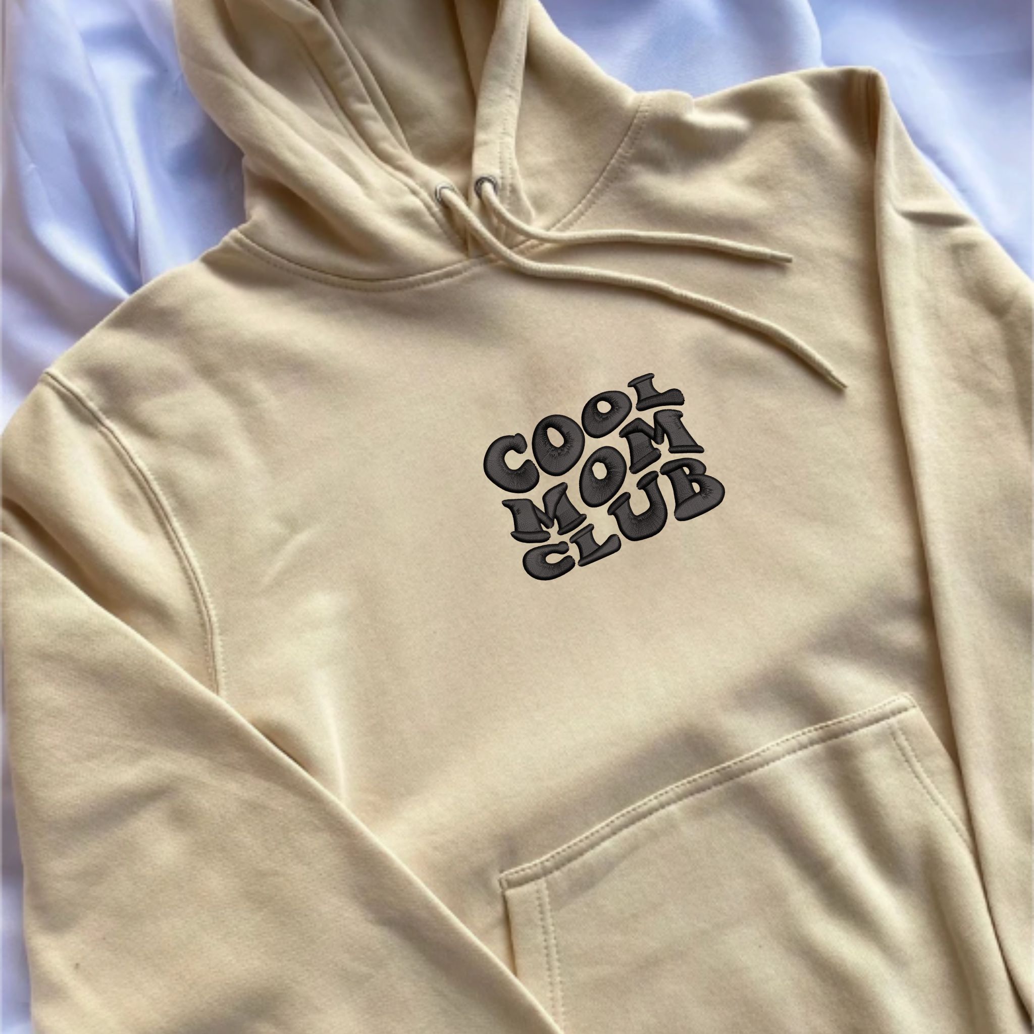 Cool Mom Club Embroidered Hoodie, Cool Mom Hood, Custom Mom Gift EM5