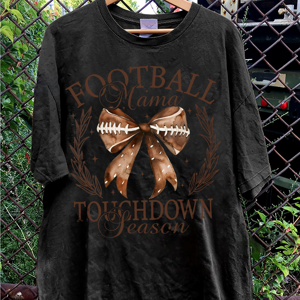 Coquette Football Shirt, Football Mom Shirt, Sports Mom Gift, Gameday Shirt, Football Gift Shirt V3, Coquette Shirt, Football Bow Tee