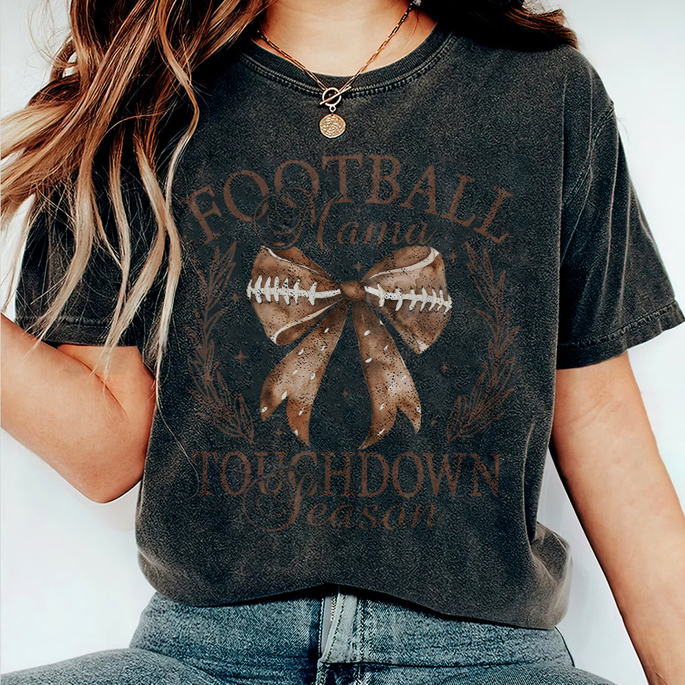 Coquette Football Shirt, Football Mom Shirt, Sports Mom Gift, Gameday Shirt, Football Gift Shirt V3, Coquette Shirt, Football Bow Tee