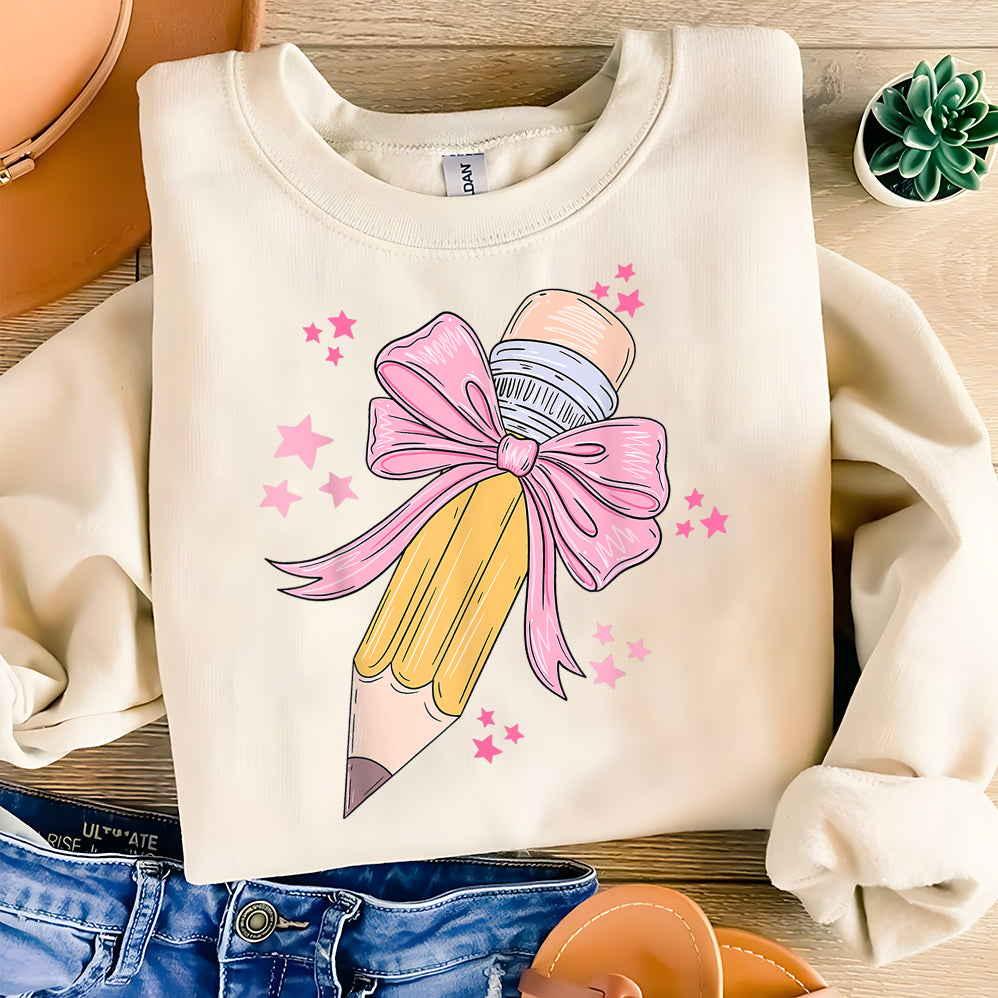 Coquette School Shirt,Back To School Shirts,Teacher Coquette Pink Bow T-Shirt,Cute Teacher Gift V14,First Day of School Tee,Teacher Appreciation