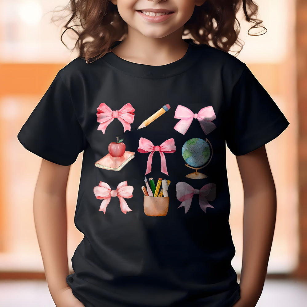 Coquette School Shirt,Back To School Shirts,Teacher Coquette Pink Bow T-Shirt,Cute Teacher Gift V5,First Day of School Tee,Teacher Appreciation