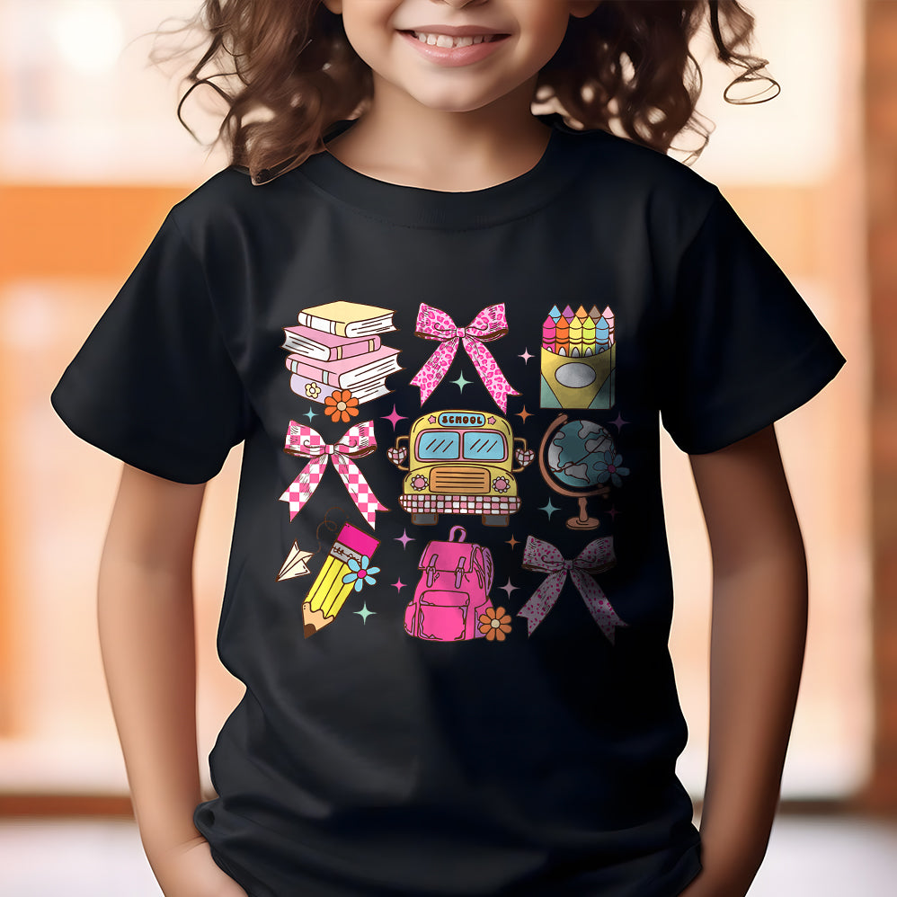 Coquette School Shirt,Back To School Shirts,Teacher Coquette Pink Bow T-Shirt,Cute Teacher Gift V7,First Day of School Tee,Teacher Appreciation