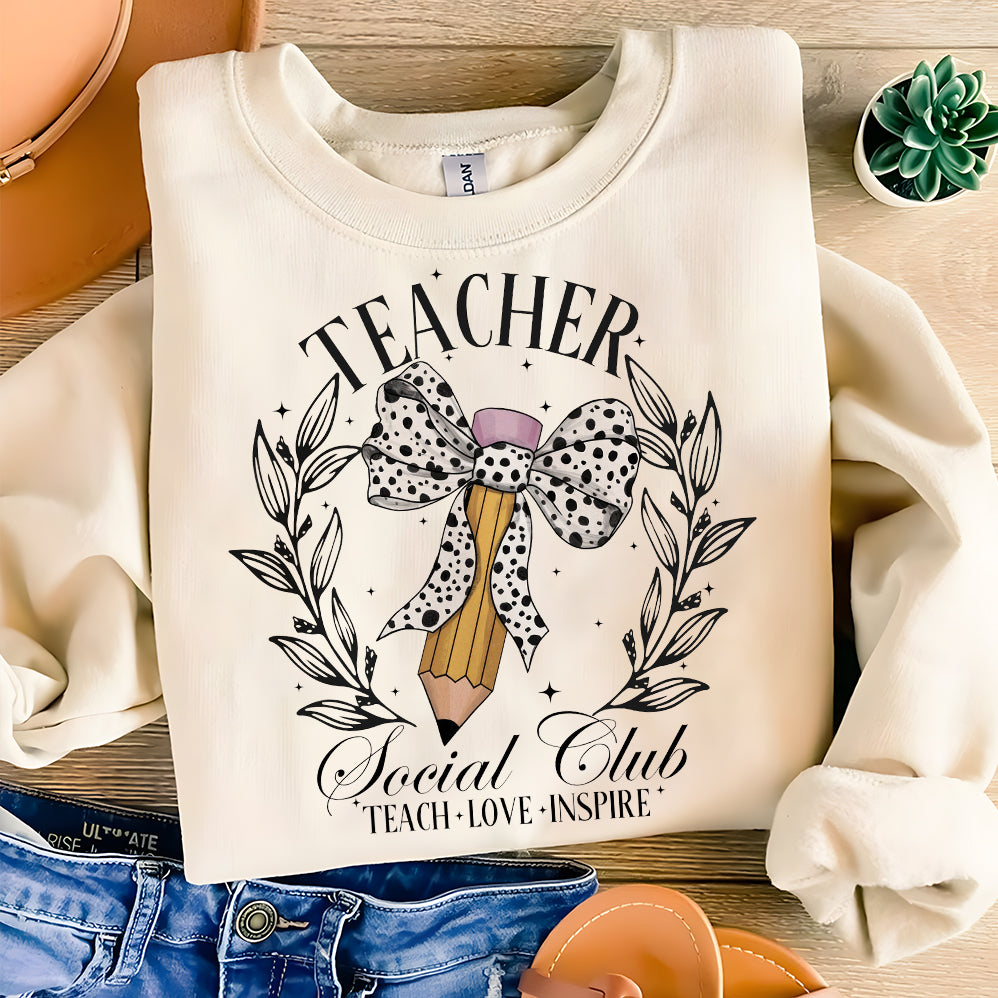 Coquette Teacher Png, Back to School Png,Teacher Appreciation Gift,Teacher Pencil Bow,First Day of School Png,Retro Teacher png