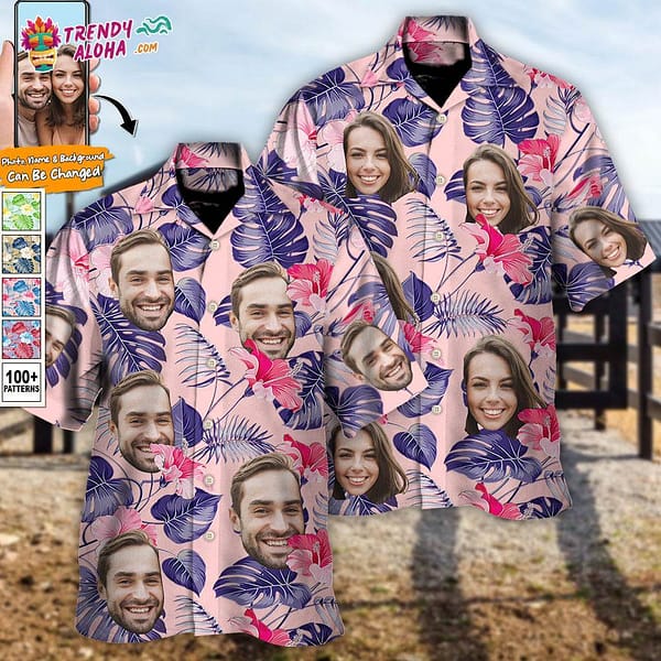 Couple Funny Tropical Style Custom Photo ? Hawaiian Shirt ? Personalized Photo Gifts Hawaiian Shirt hacus1