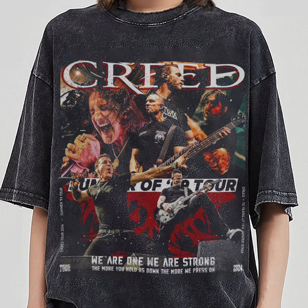 Creed Band 2024 Tour Summer Of 99 Tour Shirt, Creed Rock Band 90s Concerts Music Unisex Shirt, Music Tour 2024, Creed Tour MS24