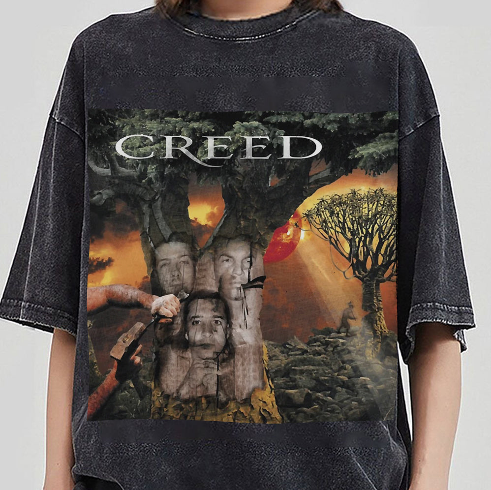 Creed Band Bootleg T-Shirt, Creed Band Fan Gift Shirt, Creed 2024 Tour Shirt, Rock Band Creed Graphic Shirt, V4 Trending Shirt T