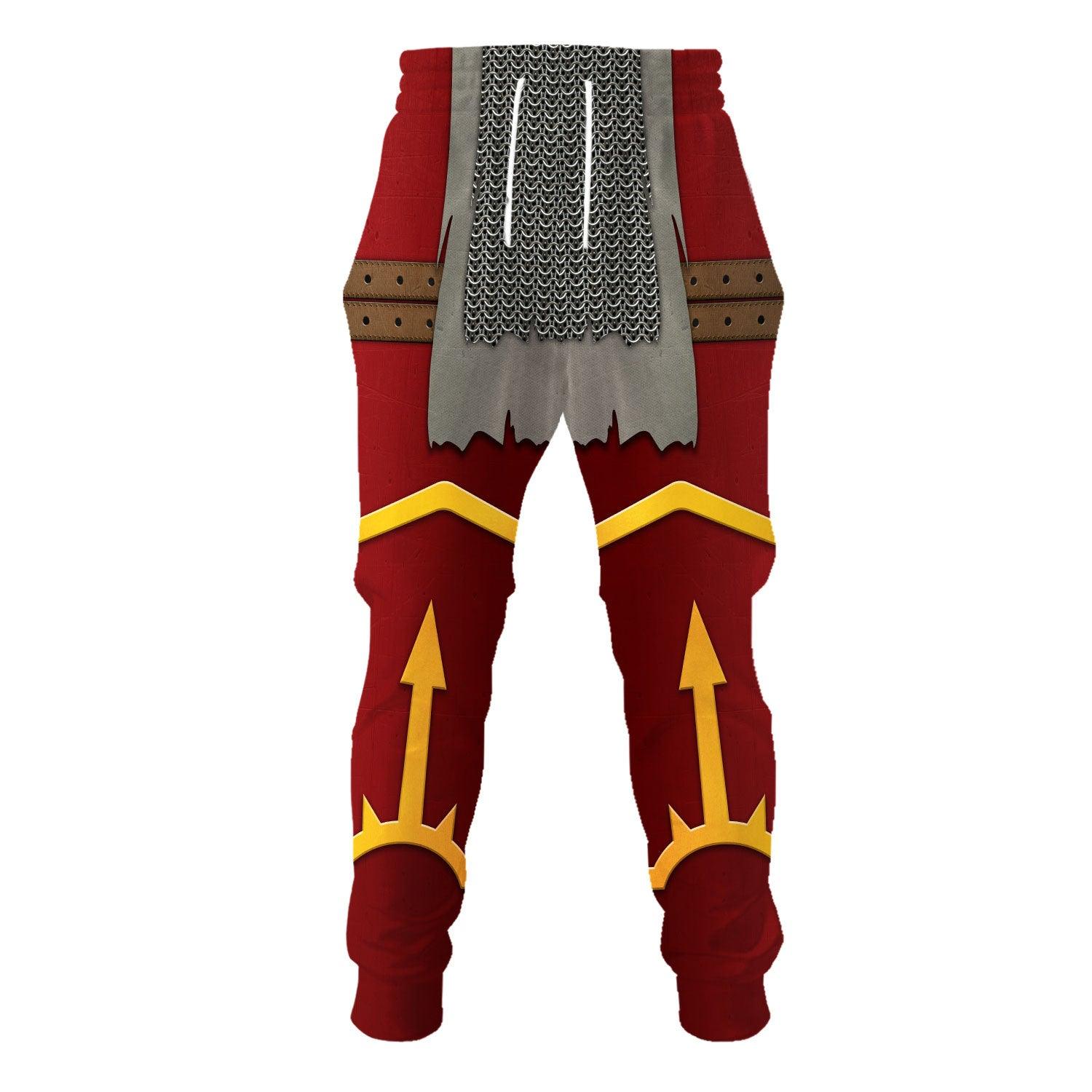 Crimson Slaughter Warband Colour Scheme Warhammer Costume Hoodie Jogger,Crimson Slaughter Warband Colour Scheme Marines Cosplay 3D Hoodie Pants, Warhammer 3D Tracksuit 