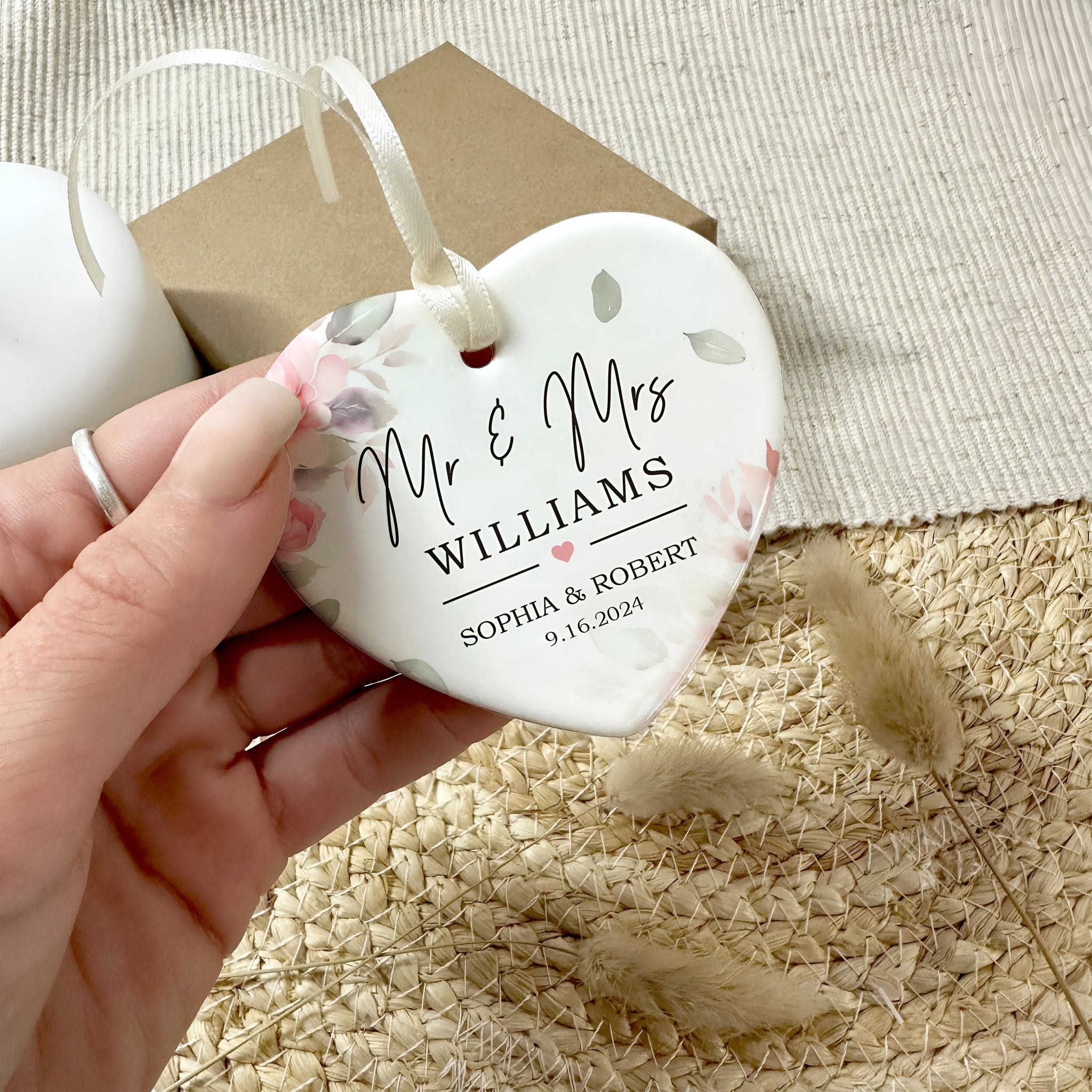 Custom First Christmas Married Ornament, Mr Mrs Ornament, Personalized Wedding Gift, Newlywed Christmas Gift, Our First Christmas Ornament CY05-12 ORN2509