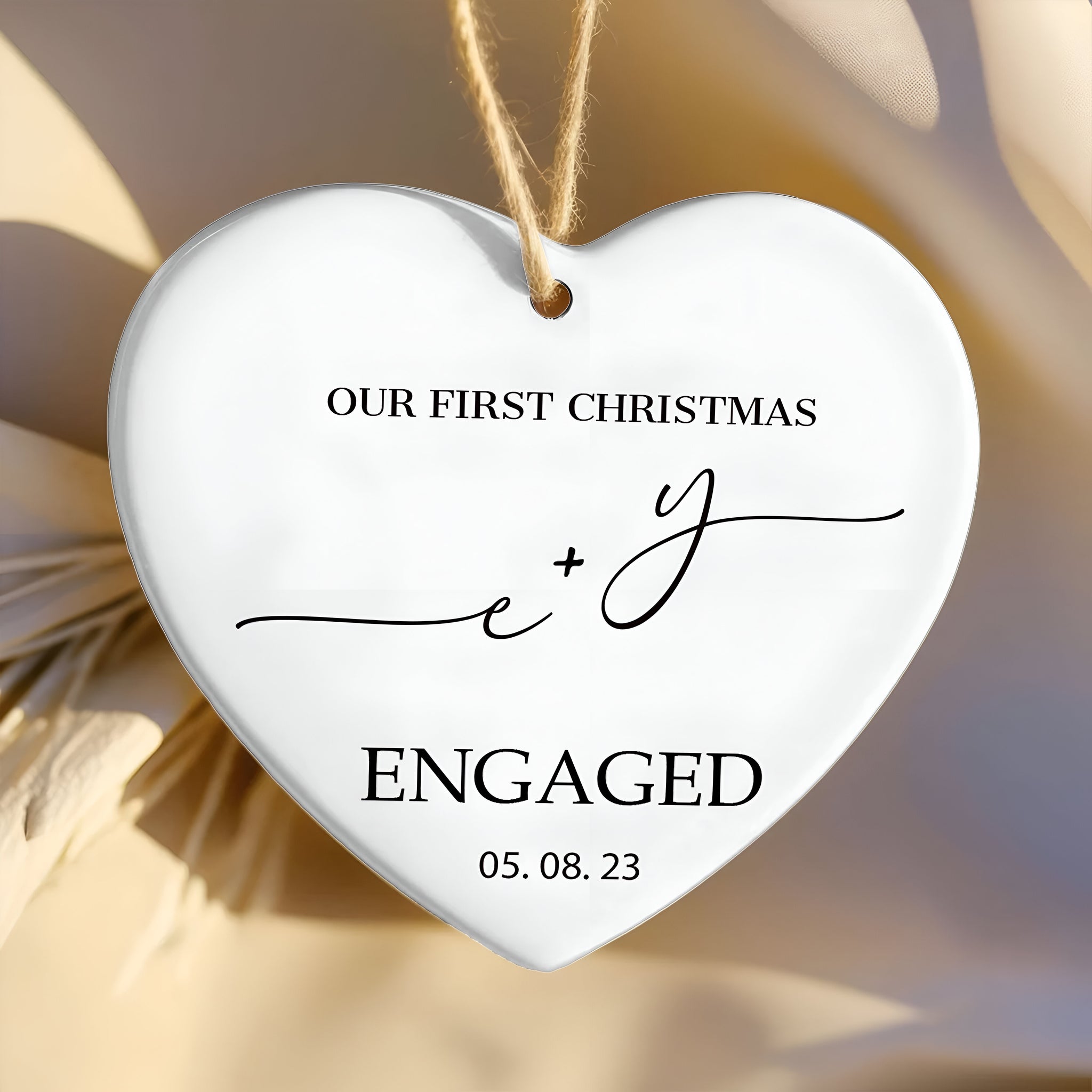 Custom First Christmas Married Ornament, Mr Mrs Ornament, Personalized Wedding Gift, Newlywed Christmas Gift, Our First Christmas Ornament CY05-11 ORN2509