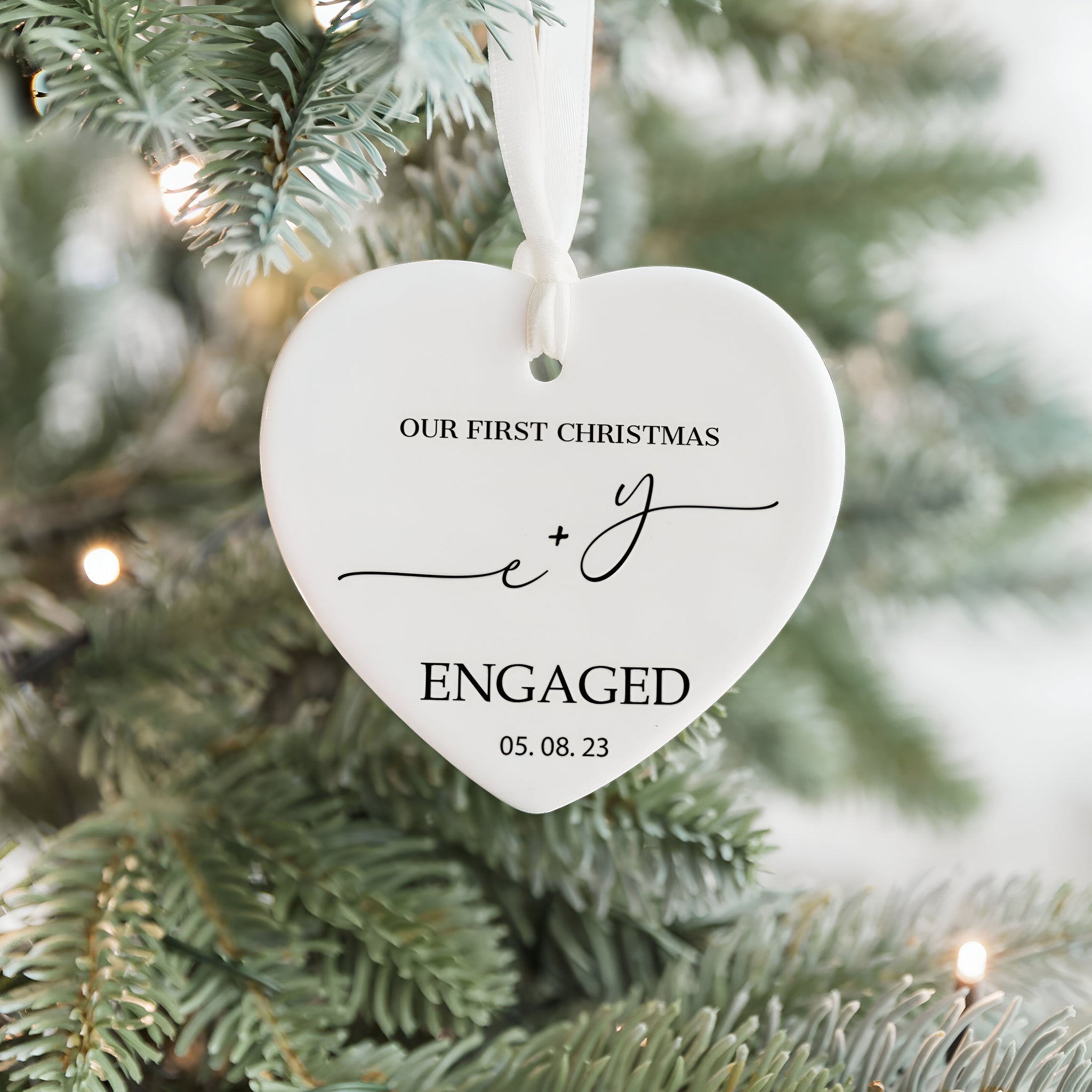 Custom First Christmas Married Ornament, Mr Mrs Ornament, Personalized Wedding Gift, Newlywed Christmas Gift, Our First Christmas Ornament CY05-11 ORN2509