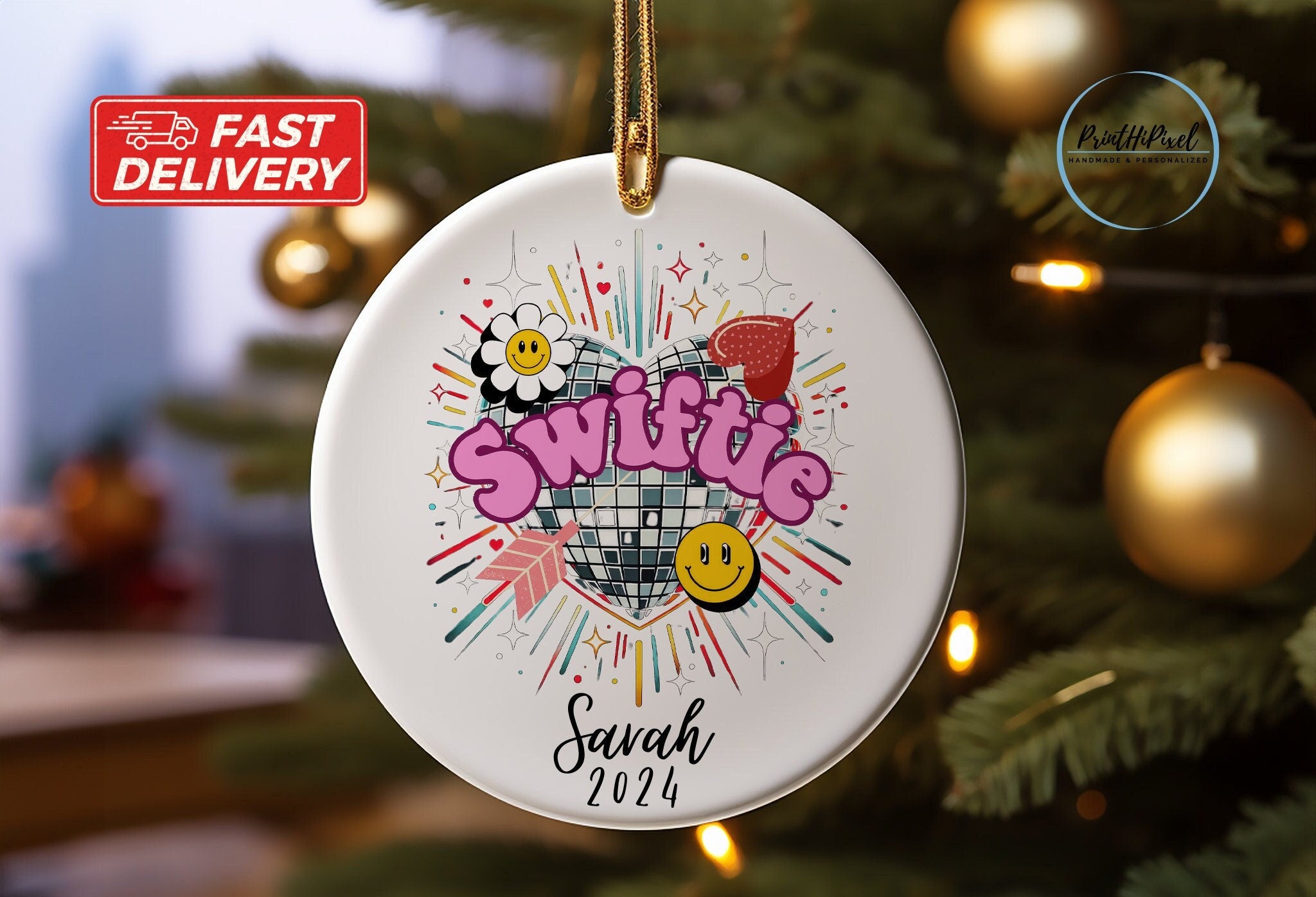 Custom Ceramic Swiftie Ornament, Taylor Ornament 2024, Swift Fan Christmas Ornament, In my , Swiftie and Friends, Merry Swiftmas ORH1710T