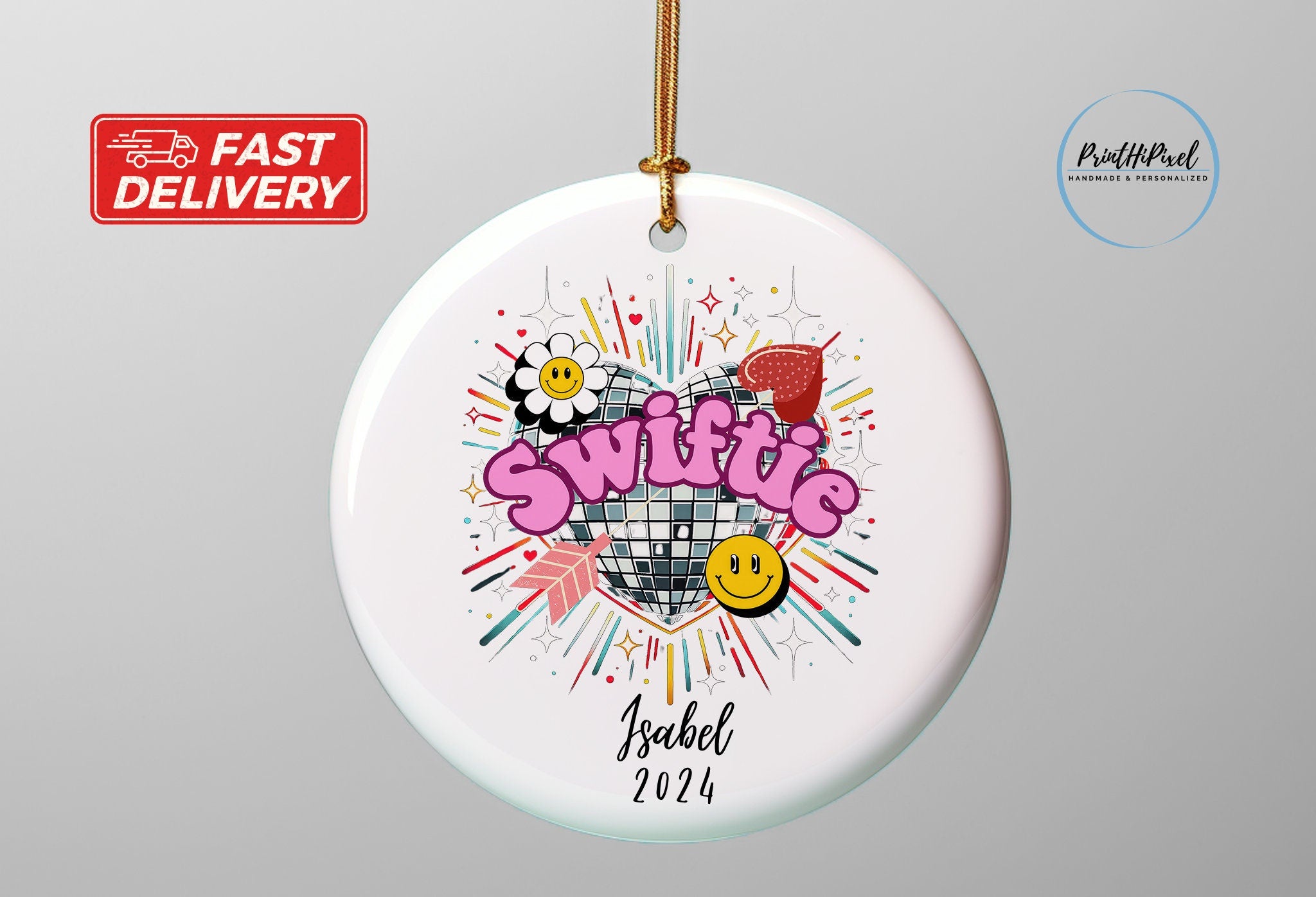 Custom Ceramic Swiftie Ornament, Taylor Ornament 2024, Swift Fan Christmas Ornament, In my , Swiftie and Friends, Merry Swiftmas ORH1710T