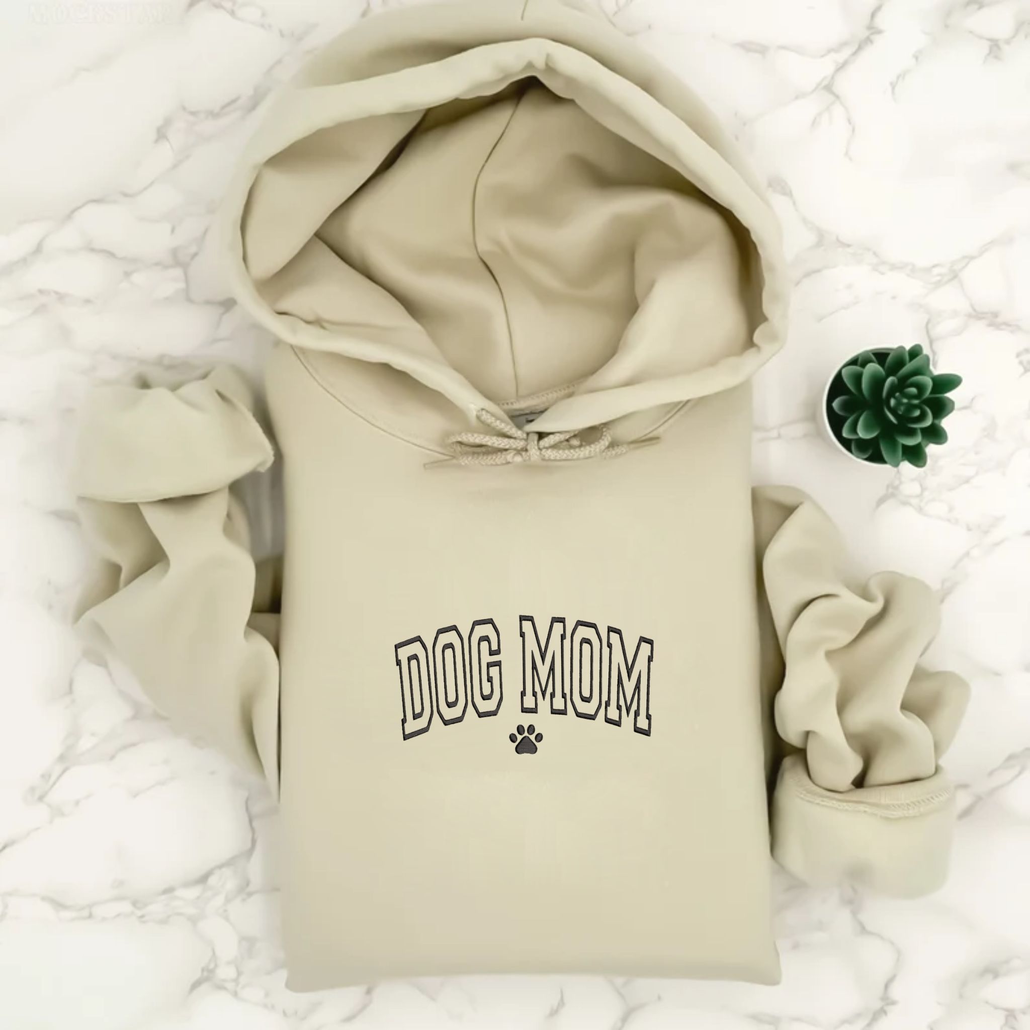 Custom Embroidered Dog Mom Hoodie, Personalized Hoodie With Icon, Gift For Dog Lovers EM1