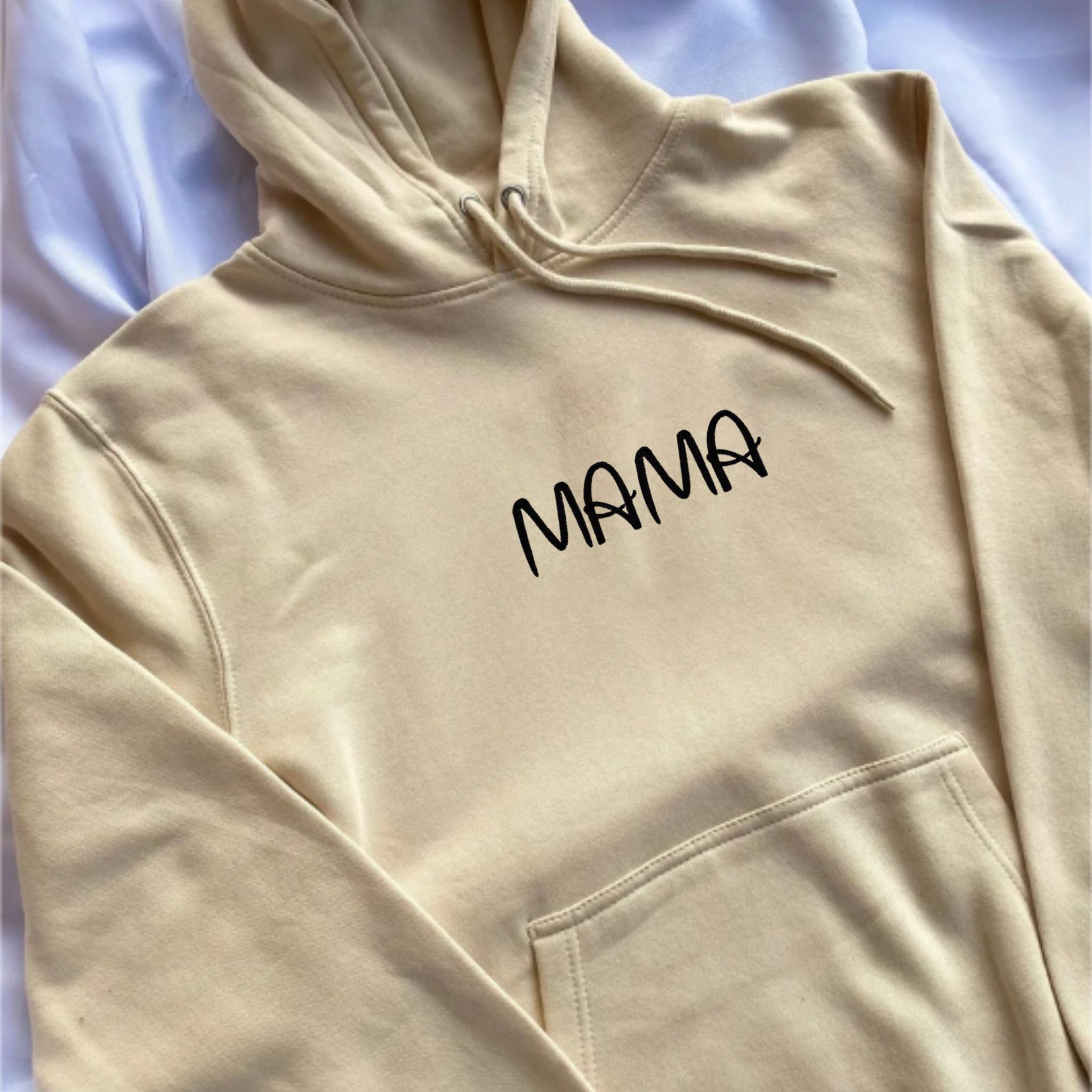 Custom Embroidered Hoodie for Mama, Personalized Sleeve Hood, Best Gift For Mother Day's em1