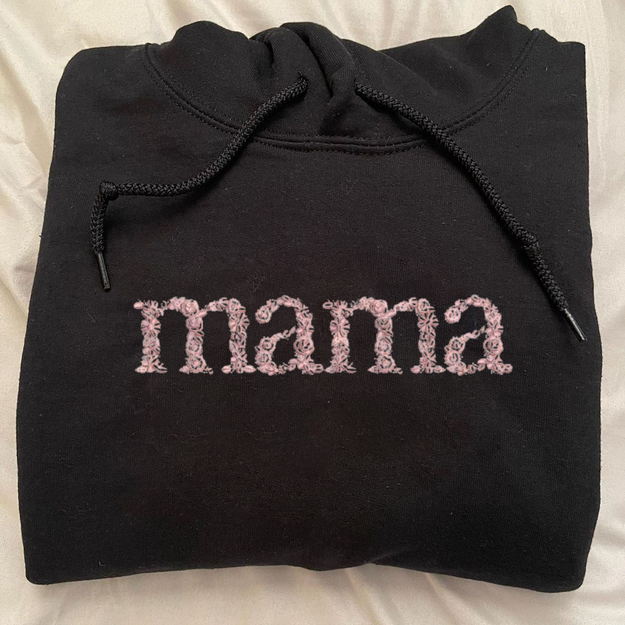 Custom Floral Name with Flower Letter Hoodie, Embroidery Mama Hoodie, Unique Gift Ideas EM2