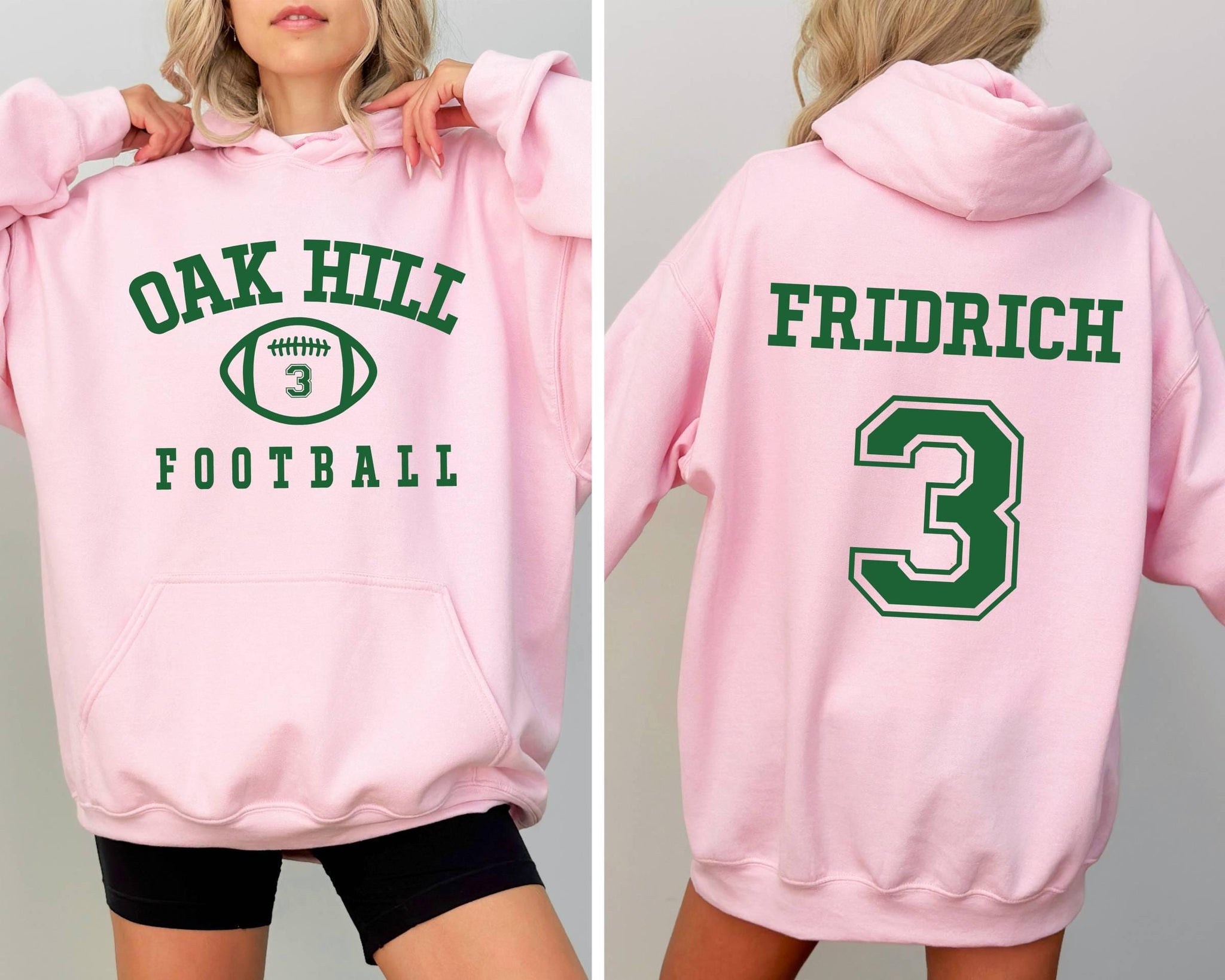 Custom Football Team Name and Number Hoodie, Gift For Football Team Lover,Football Mama Hoodie,Game Day Women Hoodie, Football Mom Hoodie   FB2308