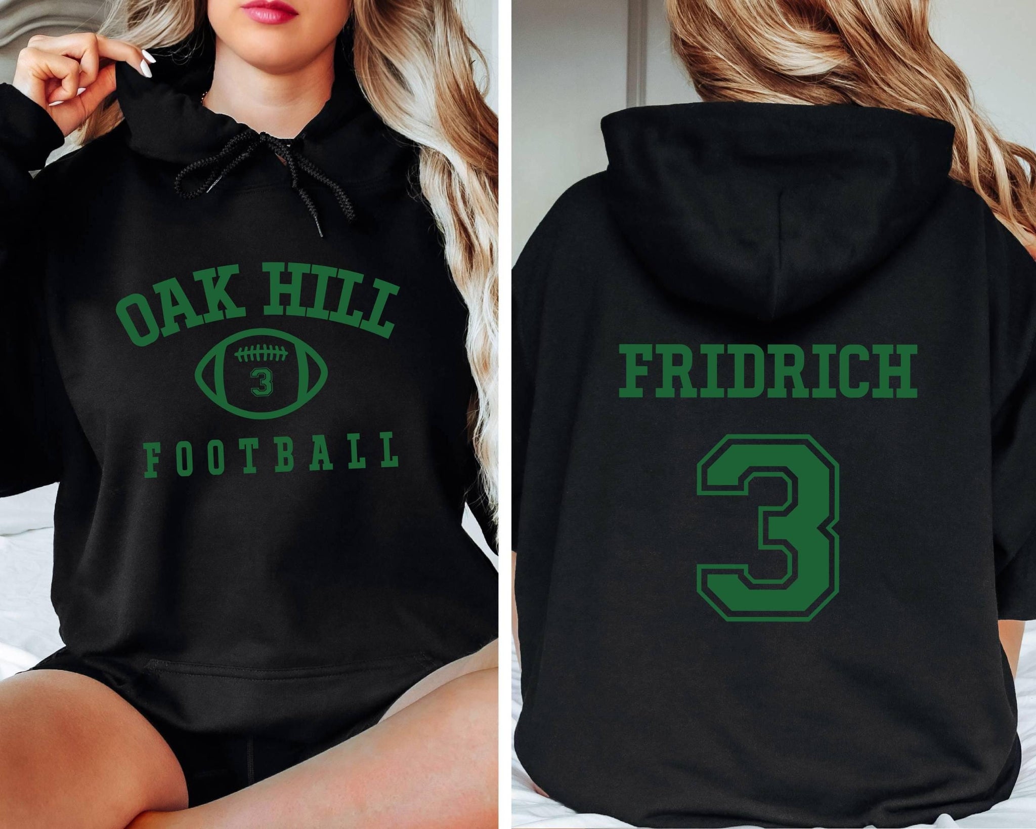 Custom Football Team Name and Number Hoodie, Gift For Football Team Lover,Football Mama Hoodie,Game Day Women Hoodie, Football Mom Hoodie   FB2308