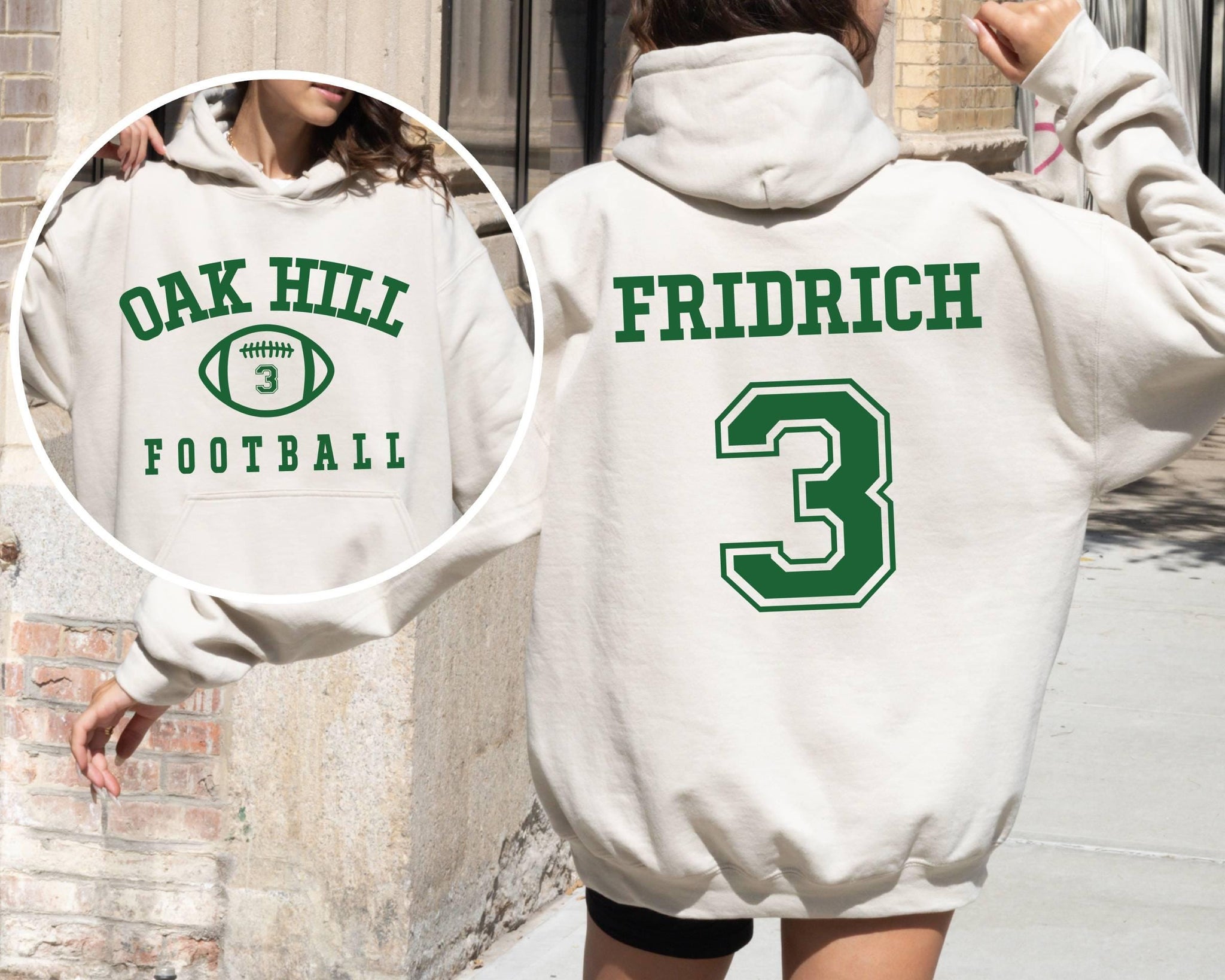 Custom Football Team Name and Number Hoodie, Gift For Football Team Lover,Football Mama Hoodie,Game Day Women Hoodie, Football Mom Hoodie   FB2308