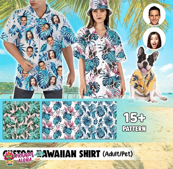 Custom Pet Photo Face Hawaiian Shirt Dog Lovers Personalized Unique Gift hacus1