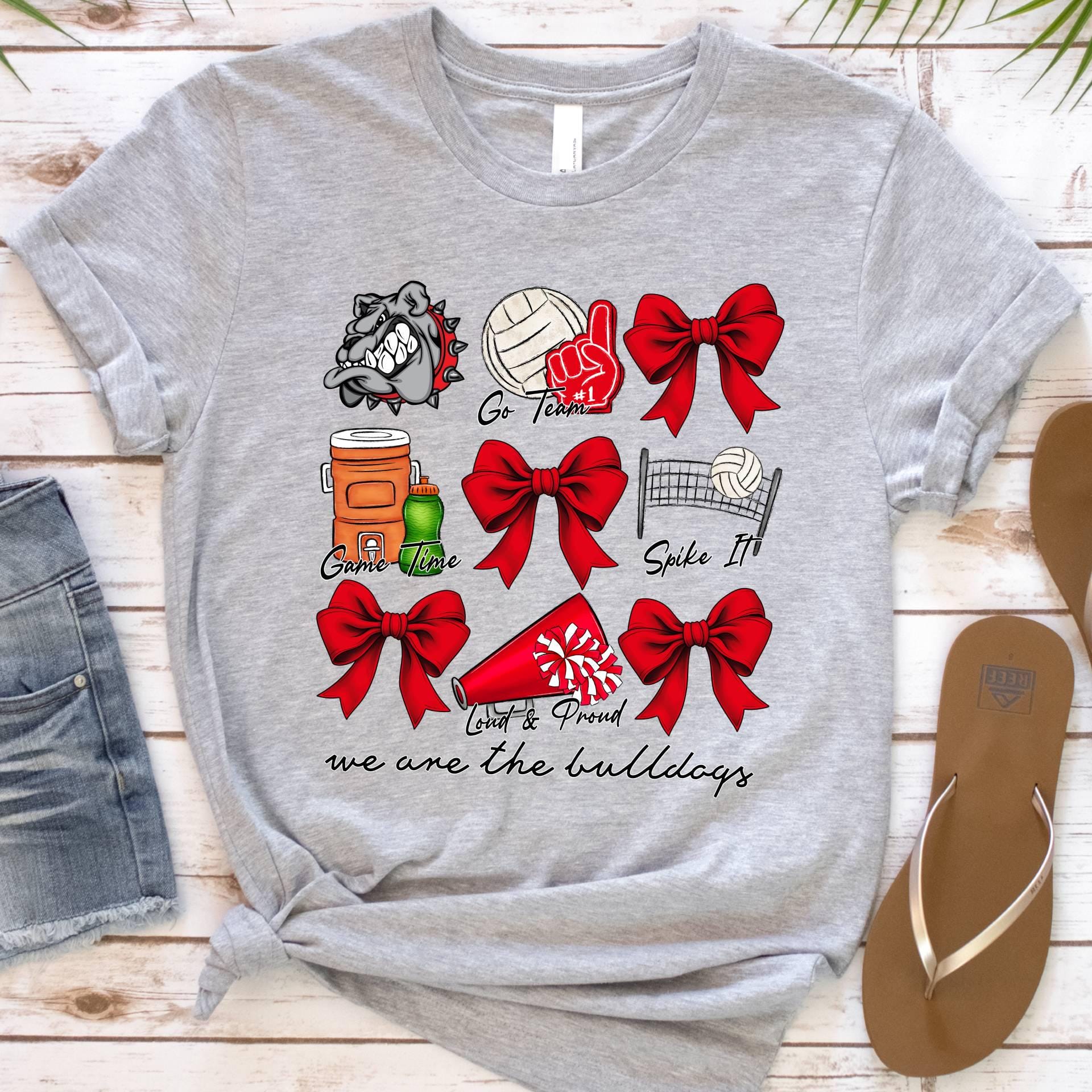 Custom Volleyball Mom TShirt,Cute Mascot Bow Shirt,School Spirit Cheer Shirts,Coquette Bows Cheer Shirt,Custom Volleyball Team Cheer Mascot  CUSFB