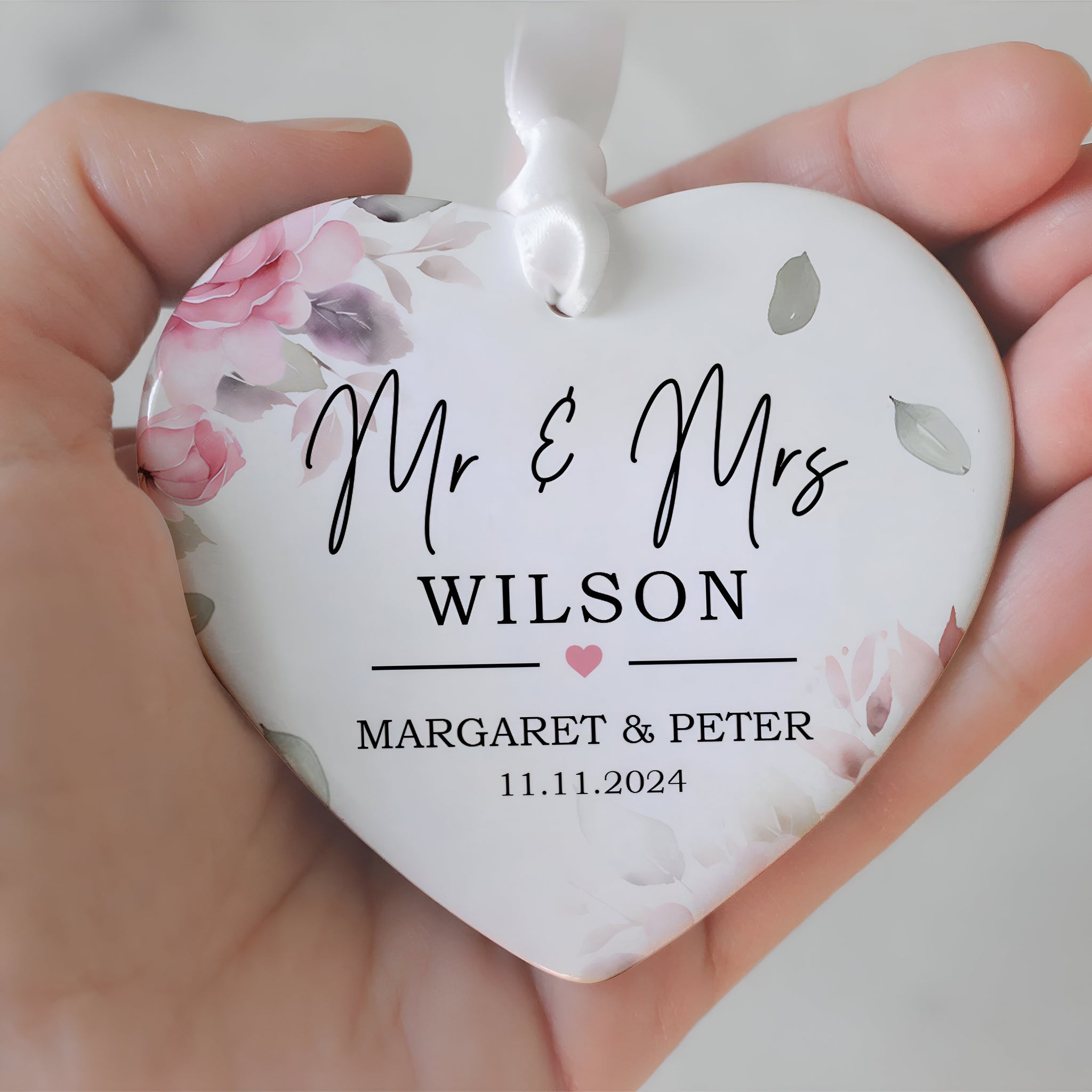 Custom First Christmas Married Ornament, Mr Mrs Ornament, Personalized Wedding Gift, Newlywed Christmas Gift, Our First Christmas Ornament CY05-12 ORN2509