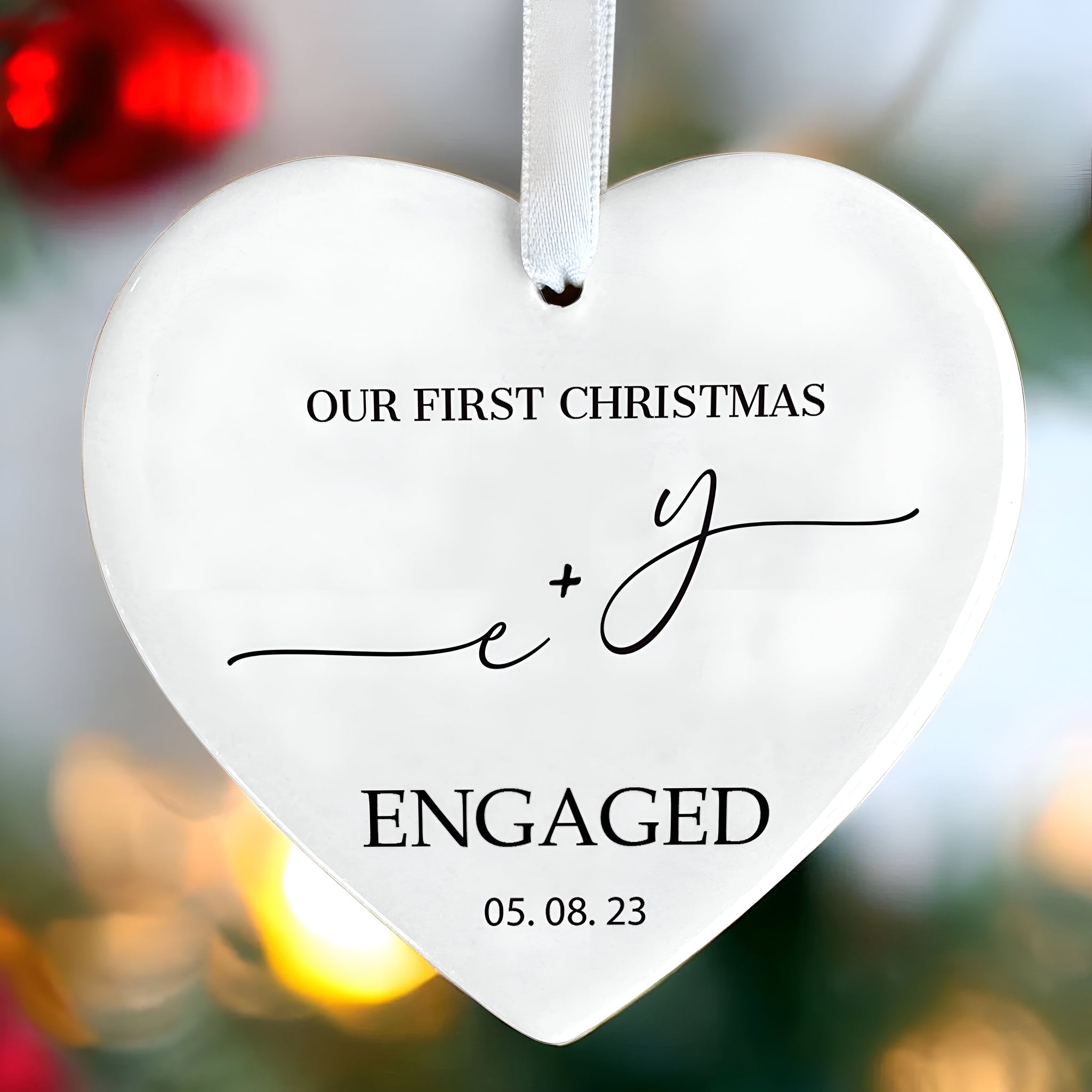 Custom First Christmas Married Ornament, Mr Mrs Ornament, Personalized Wedding Gift, Newlywed Christmas Gift, Our First Christmas Ornament CY05-11 ORN2509