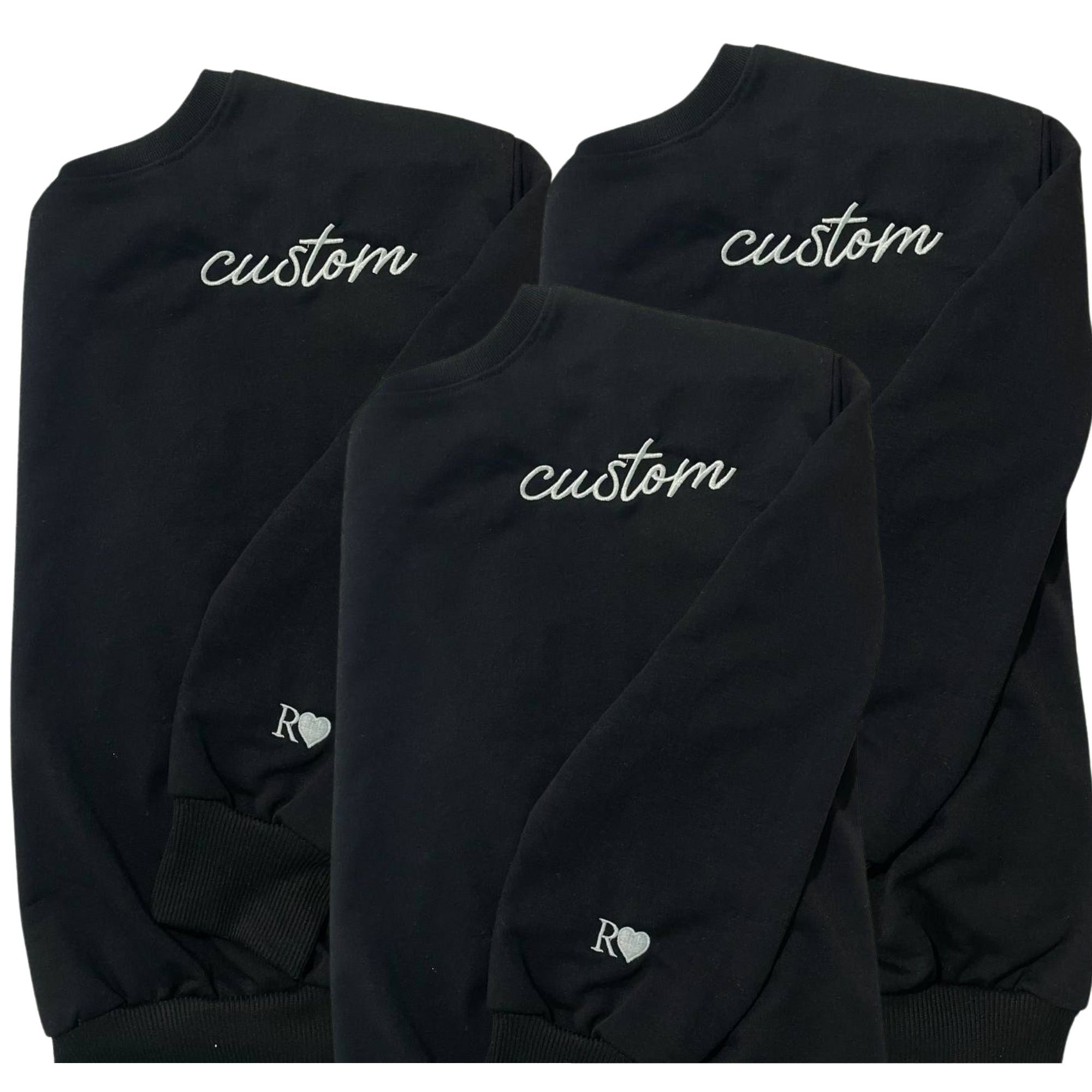 Custom Embroidered Sweatshirts, Hoodie - Personalized Crewnecks Wedding Gifts for Couple em3