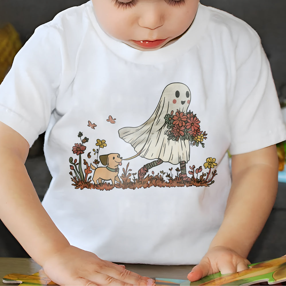 Cute dog mom T-shirt, Halloween dog T-shirt, retro halloween T-shirt, Ghost T-shirt, Ghost dog T-shirt, cute halloween T-shirt
