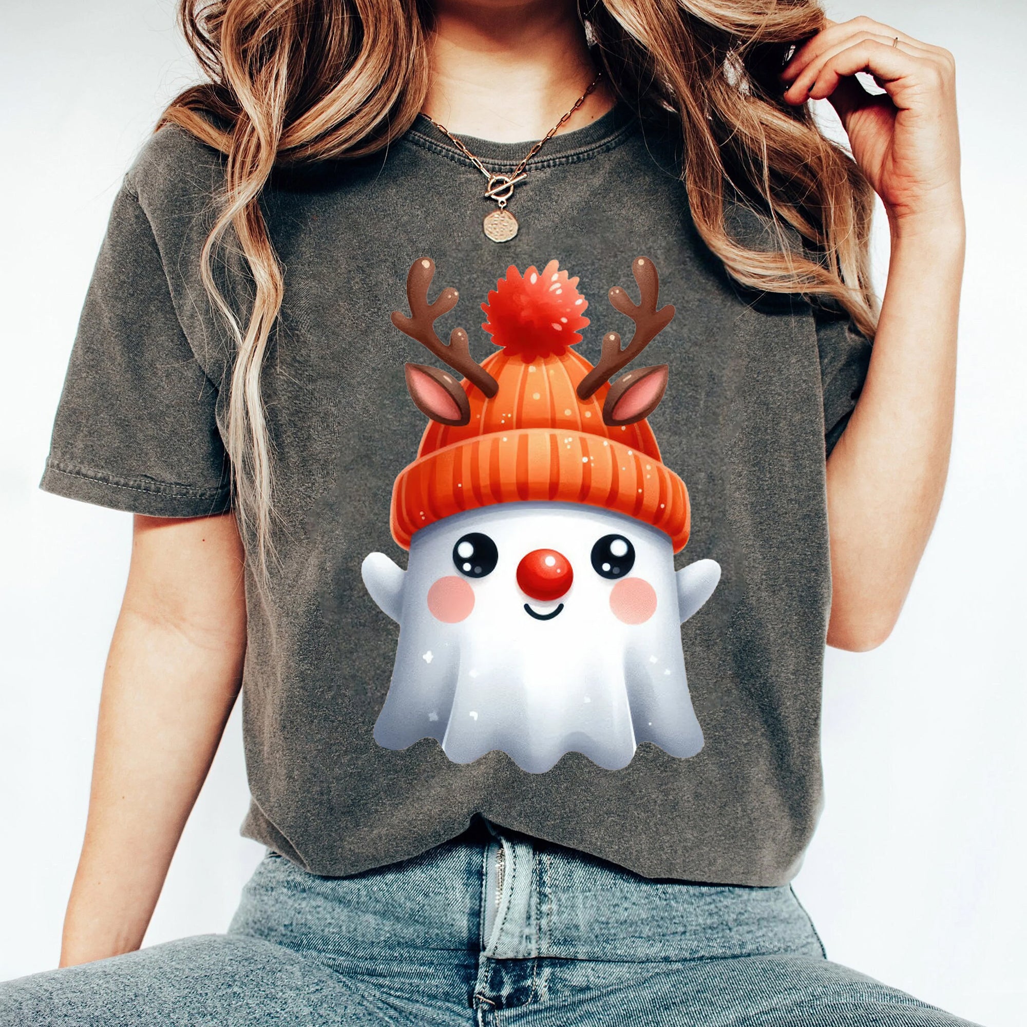 Halloween Ghost Shirt, Cute Ghost Shirt, Womens Halloween Shirt, Cute Fall Shirt, Spooky Season Shirt HW2507 14